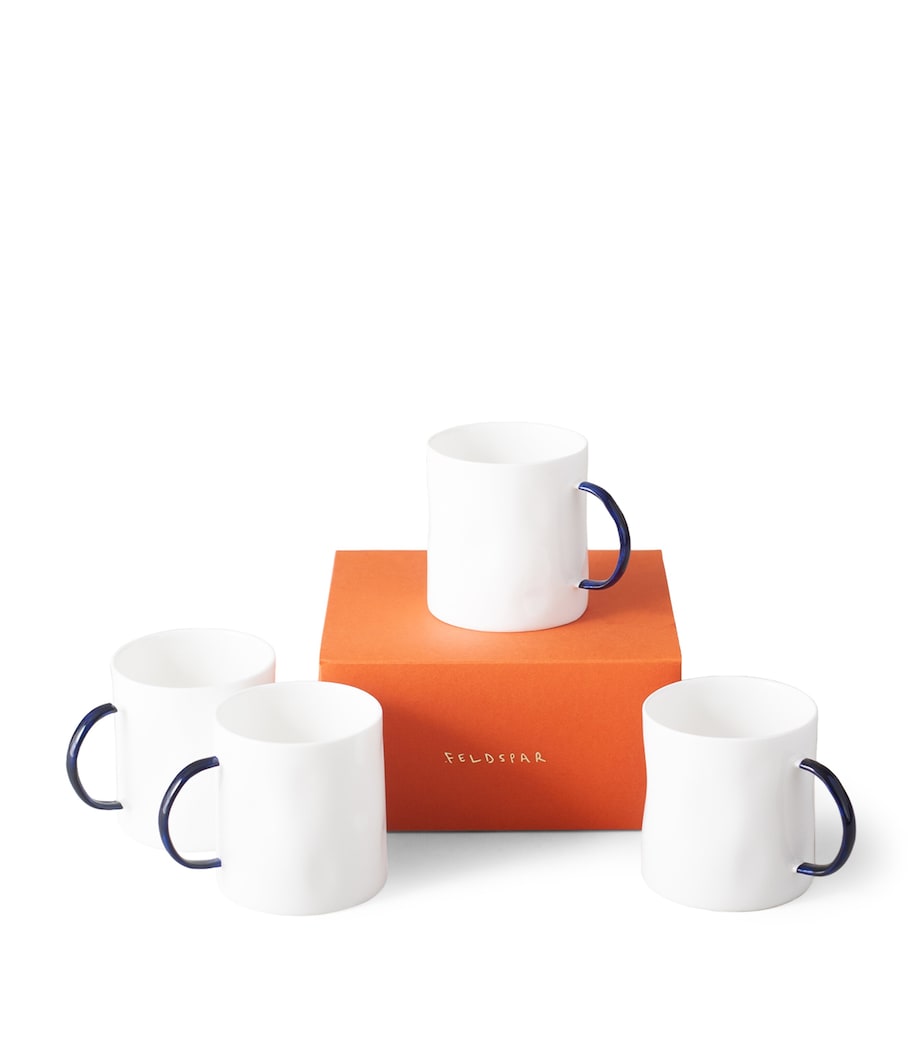 Set of 4 Cobalt Coffee Mugs COBALT (BLUE) Image 3