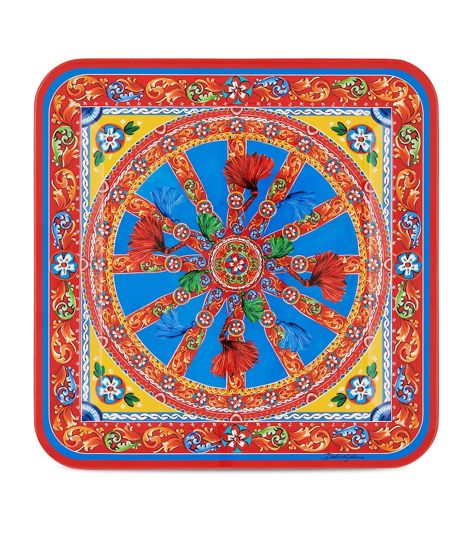 Dolce&Gabbana Casa Wooden Carretto Tray Multicolor Car Image 1