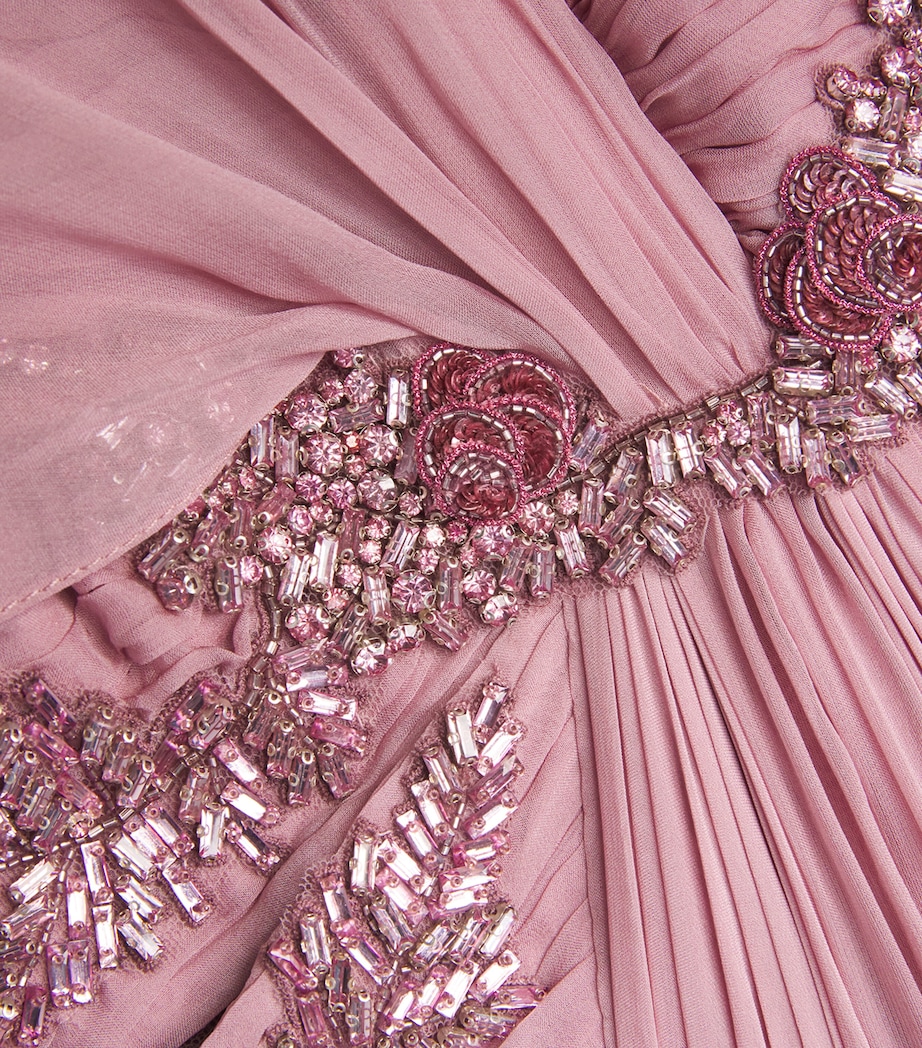 Silk Draped Embellished Gown 151906 ZEPHYR Image 5