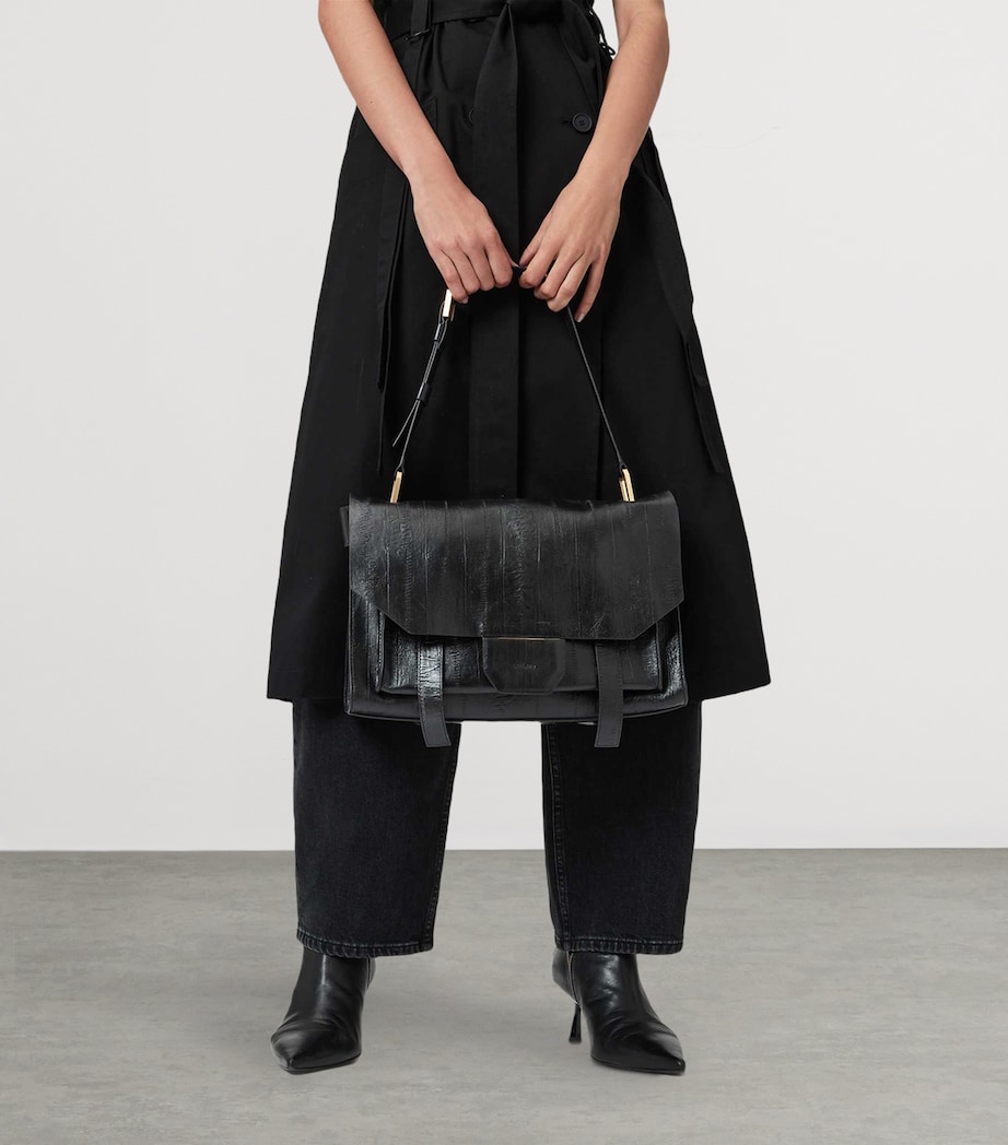 Leather Ursa Shoulder Bag BLACK Image 5