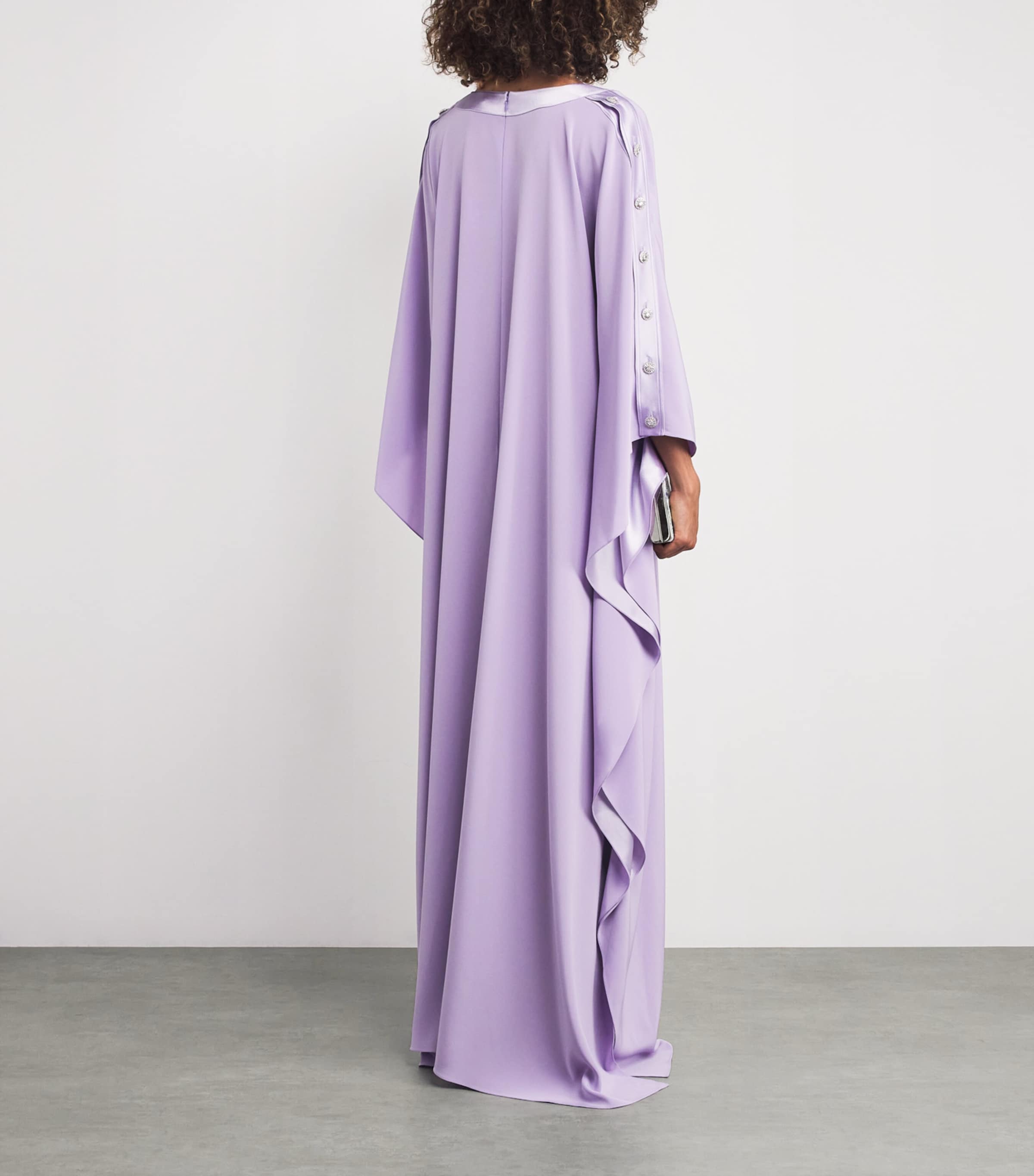 Alexis Mabille Womens Crystal-Embellished Kaftan Maxi Dress Col Image 3