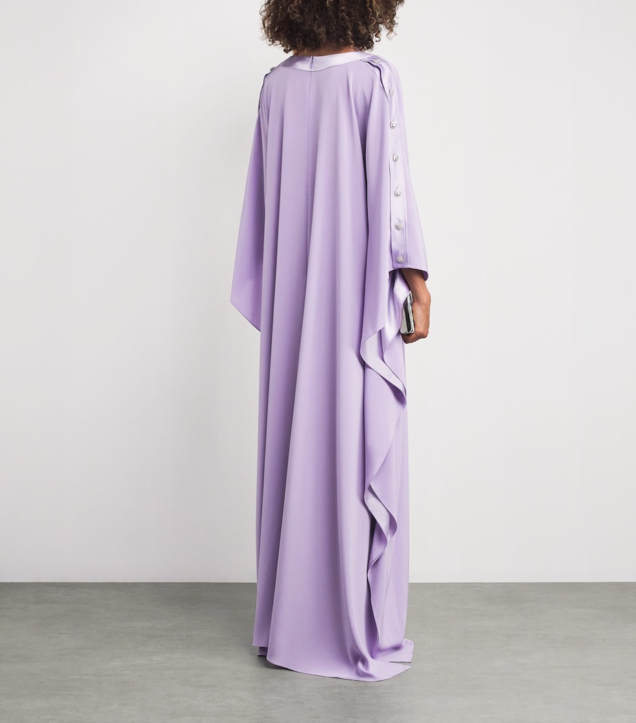 Alexis Mabille Womens Crystal-Embellished Kaftan Maxi Dress Col Image 3