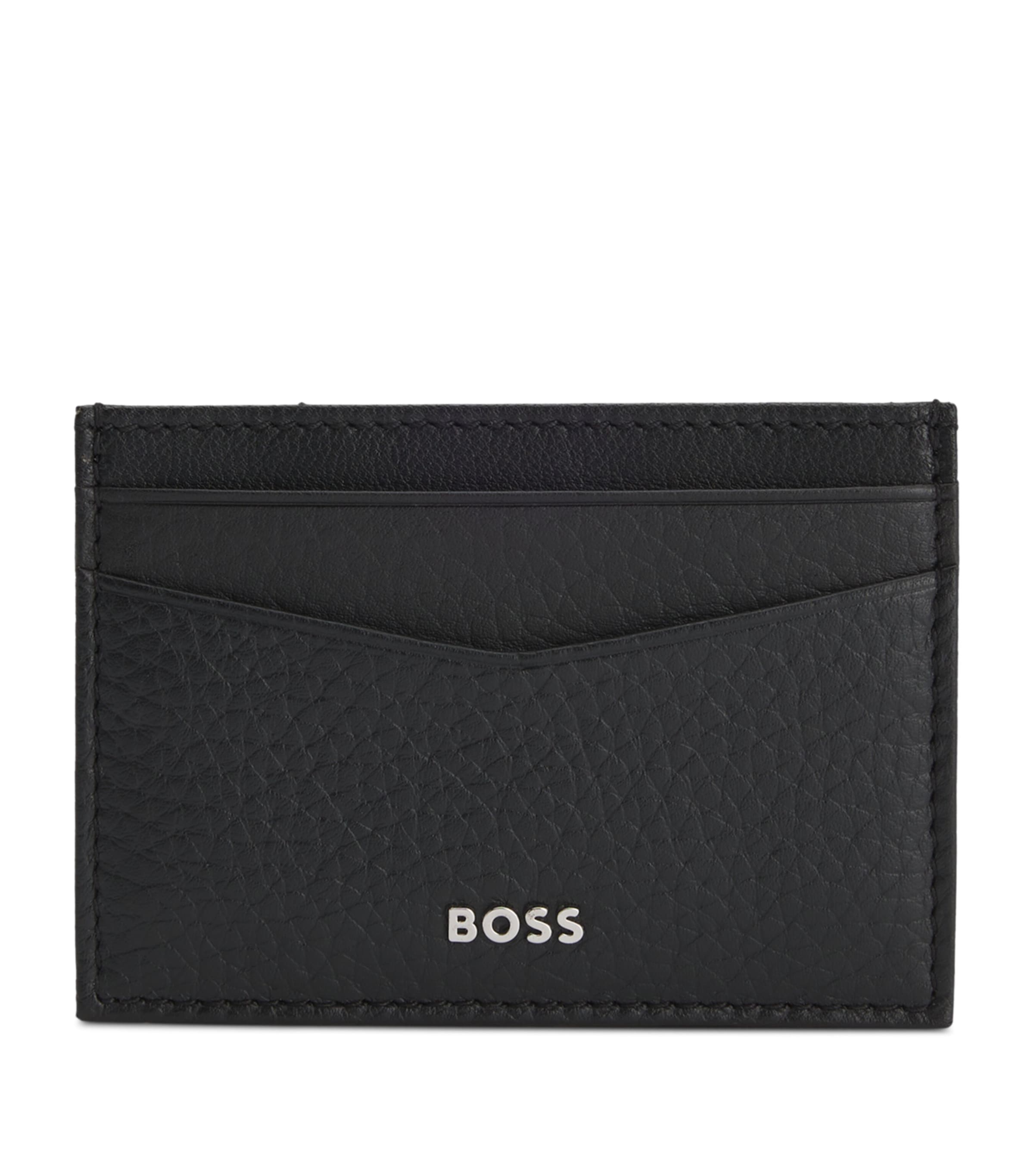 Hugo Boss Leather New Crosstown Money Clip In Black