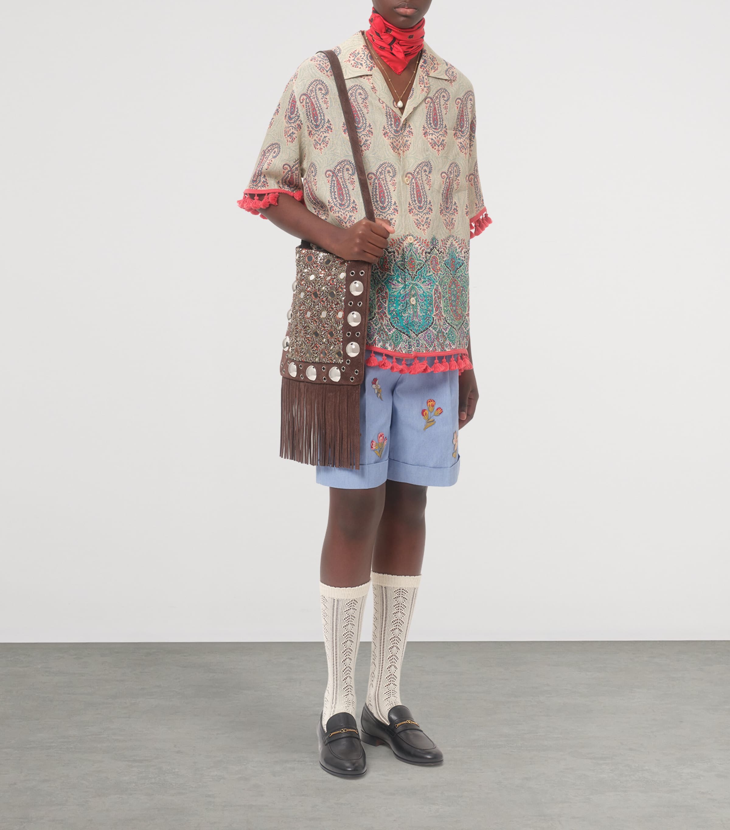 Linen Voyage Imaginaire Bowling Shirt DRG Image 6