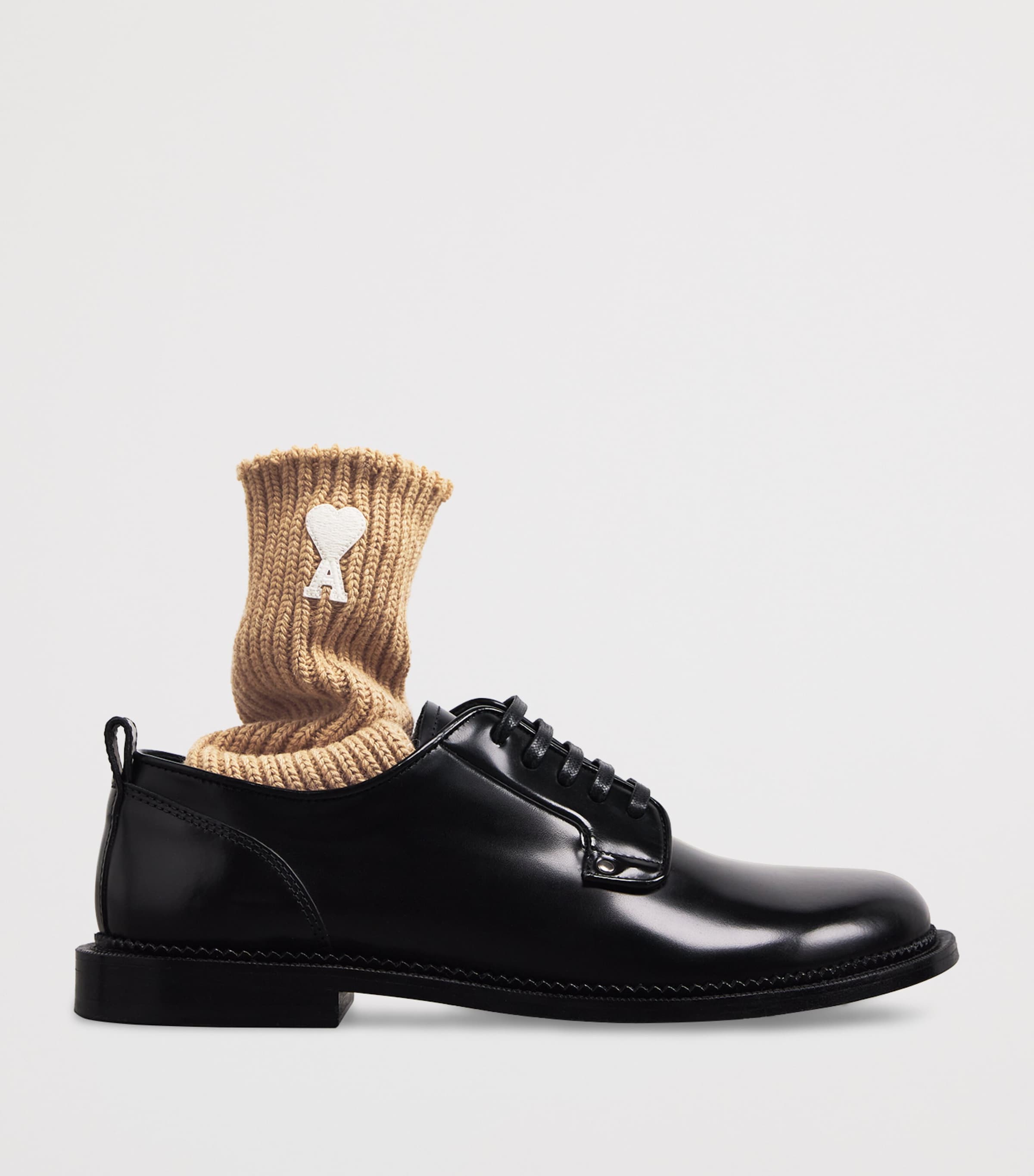 Wool-Blend Ami de Coeur Socks 280 - CAMEL Image 2