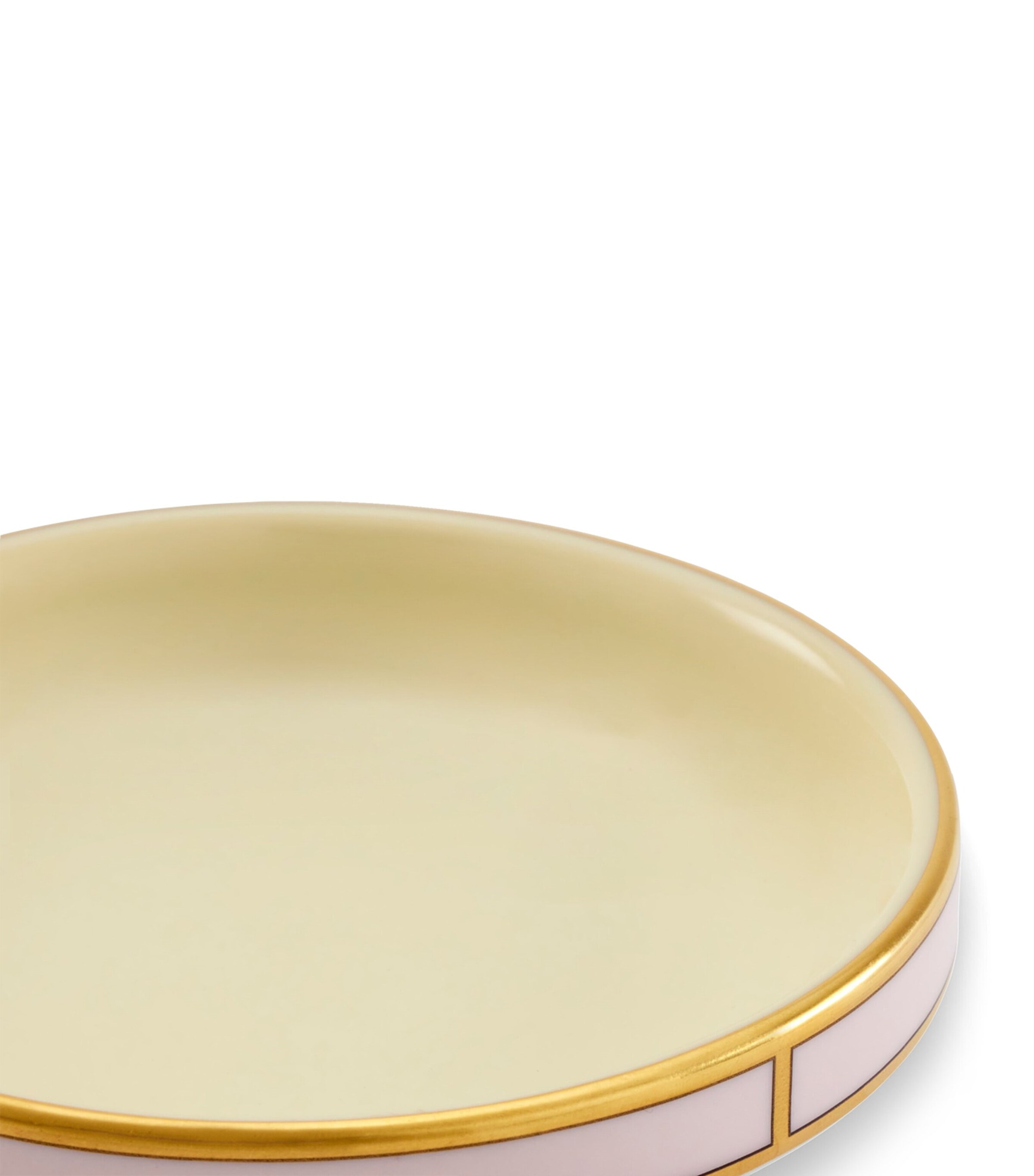 Porcelain Colonna Diva Giallo Butter Dish (10cm) G00134901 Image 5