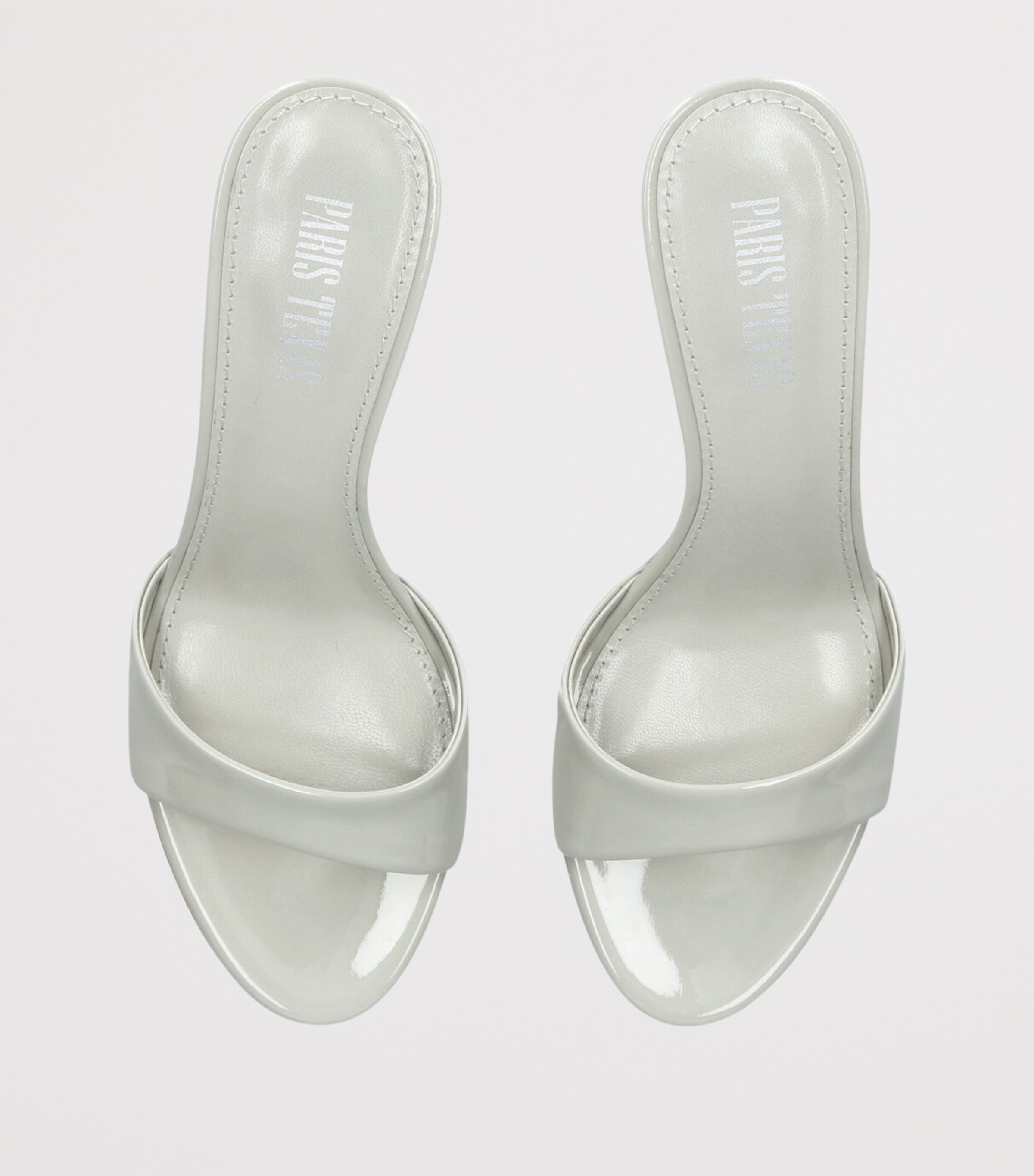 Patent Leather Lidia Mules 70 GREY/LIGHT Image 4