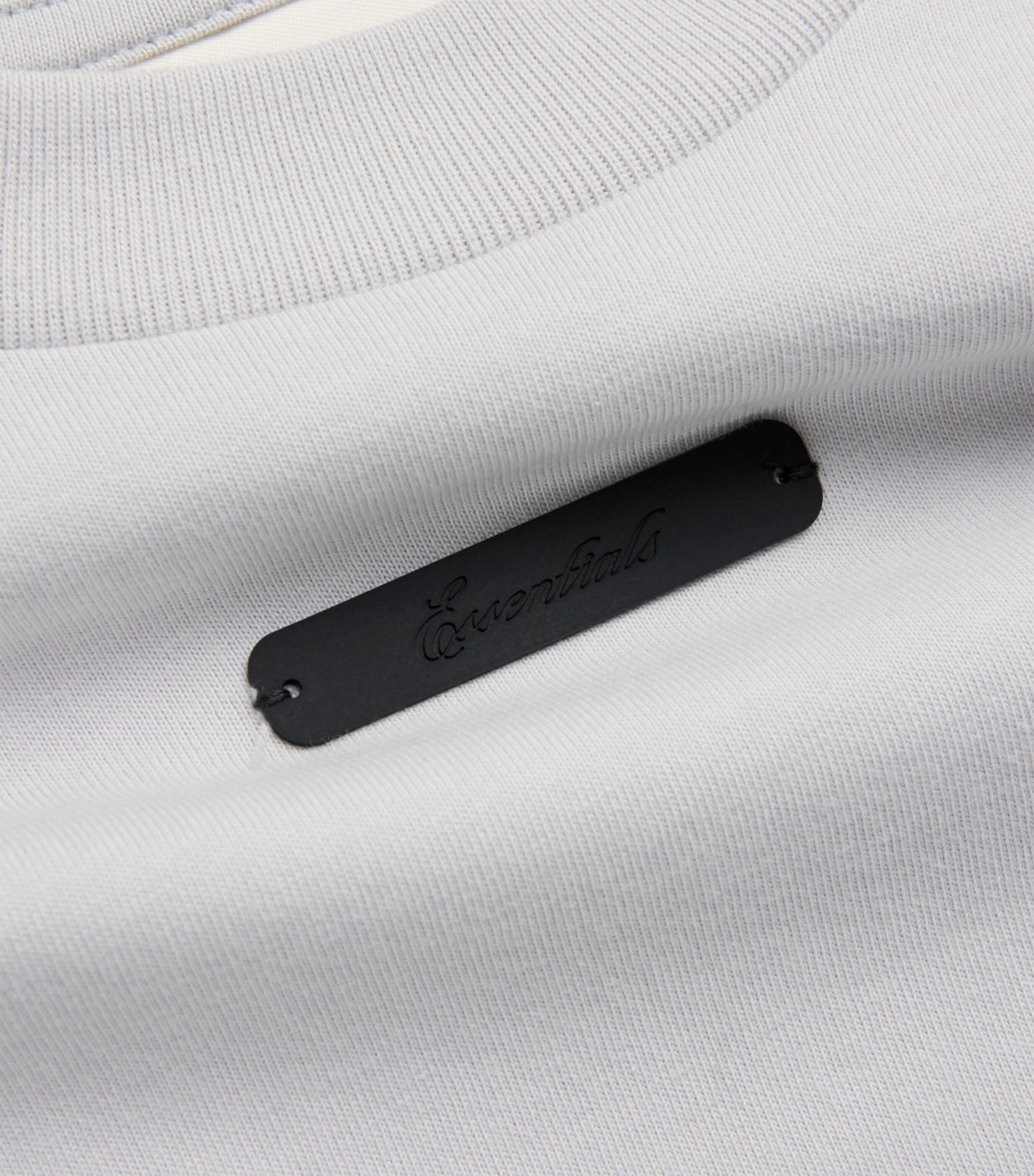 FEAR OF GOD ESSENTIALS Mens Cotton Boxy Merch T-Shirt Overcast Image 6