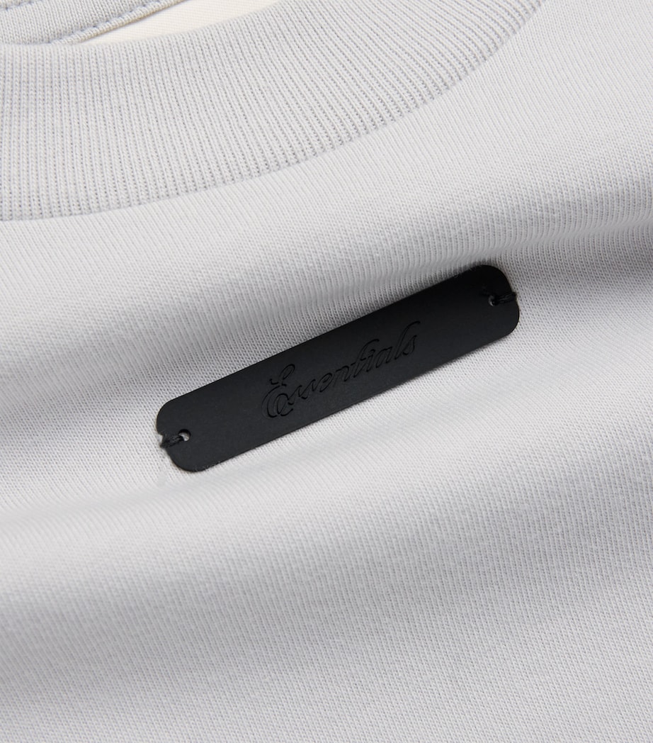 FEAR OF GOD ESSENTIALS Mens Cotton Boxy Merch T-Shirt Overcast Image 6