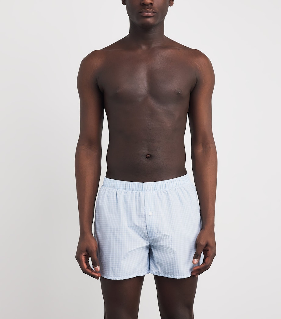 Cotton Woven Boxer Shorts 2093 SMALL VICHY Image 2