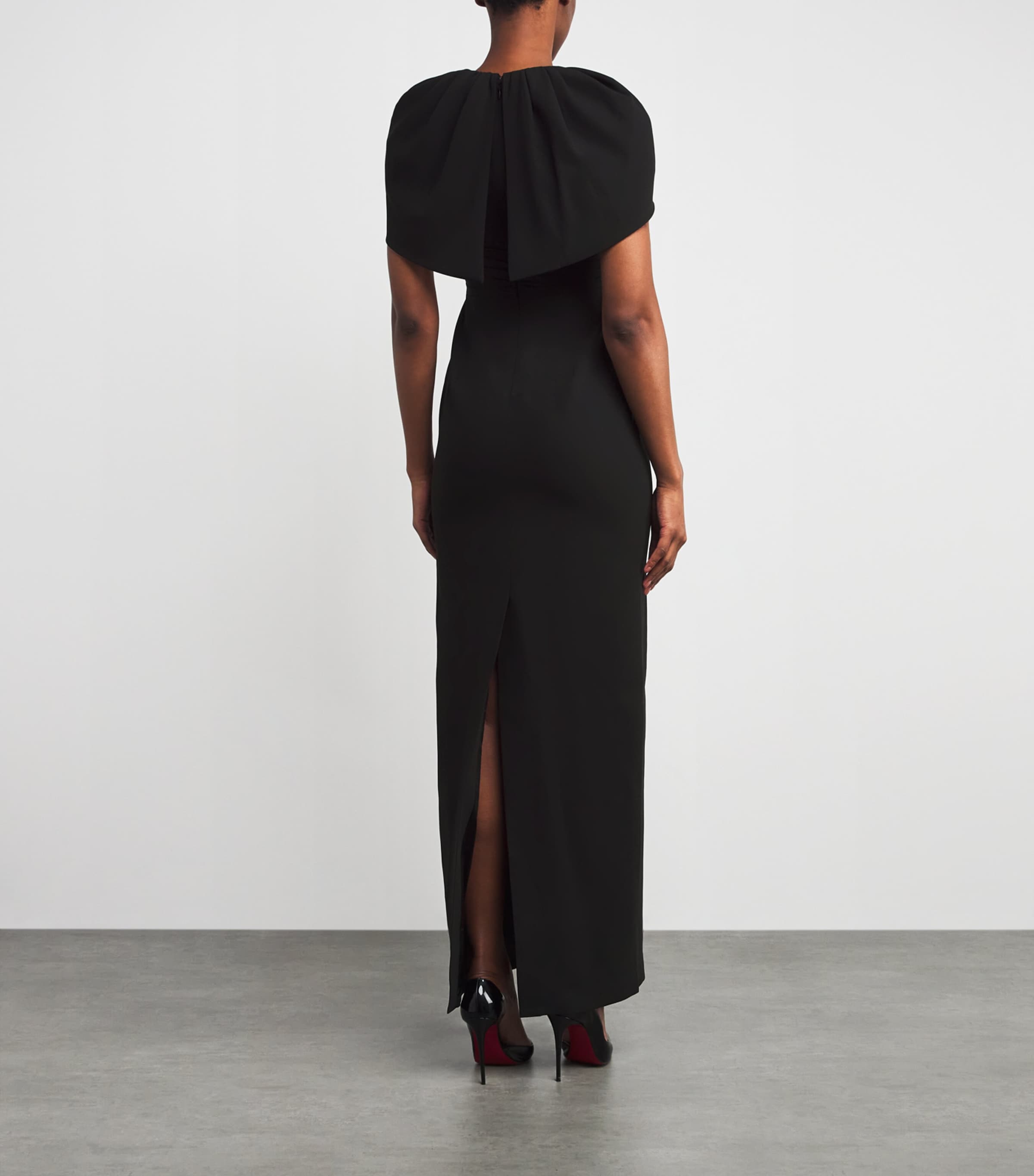 Martha V-Neck Maxi Dress BLACK Image 3