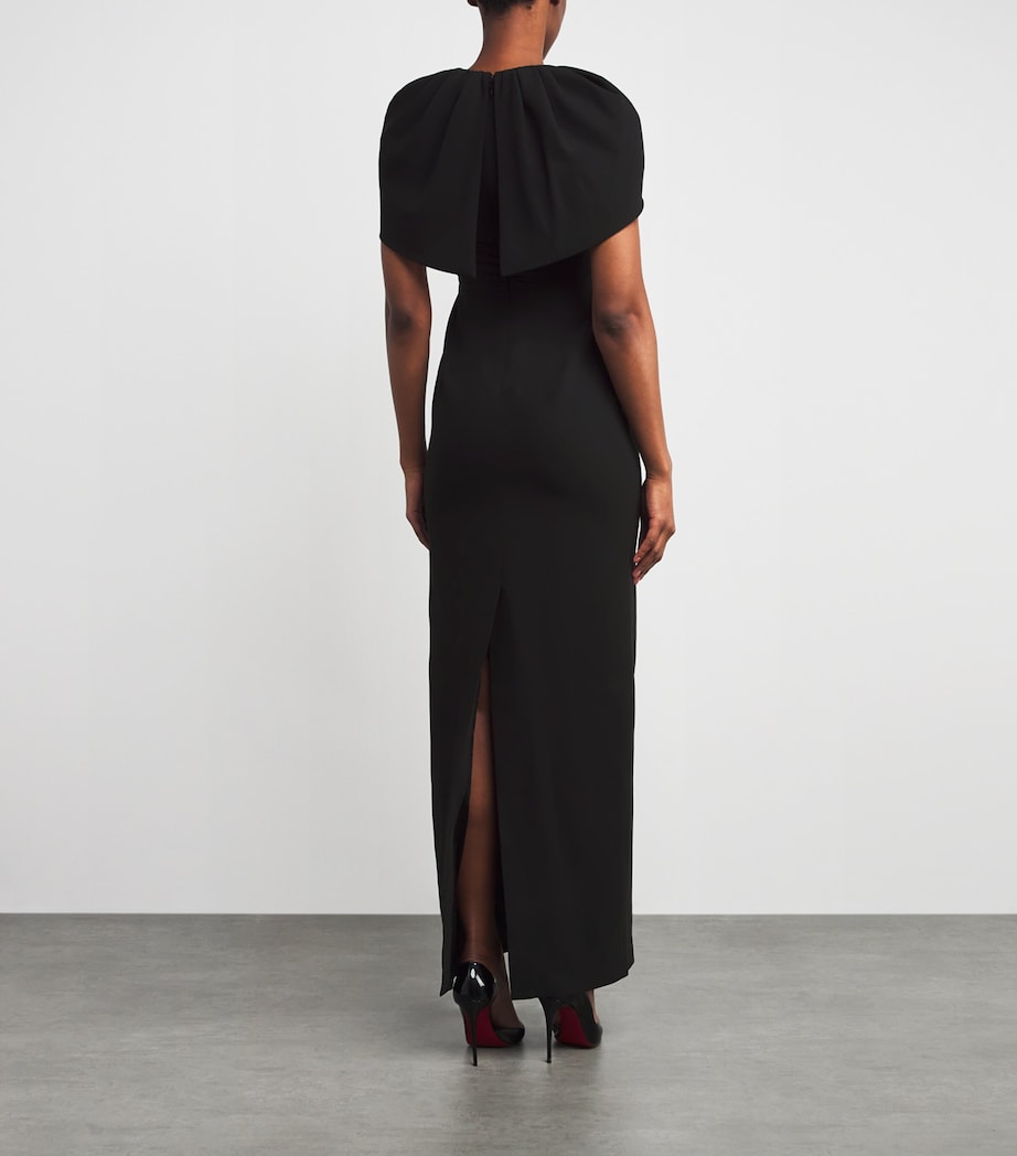 Martha V-Neck Maxi Dress BLACK Image 3