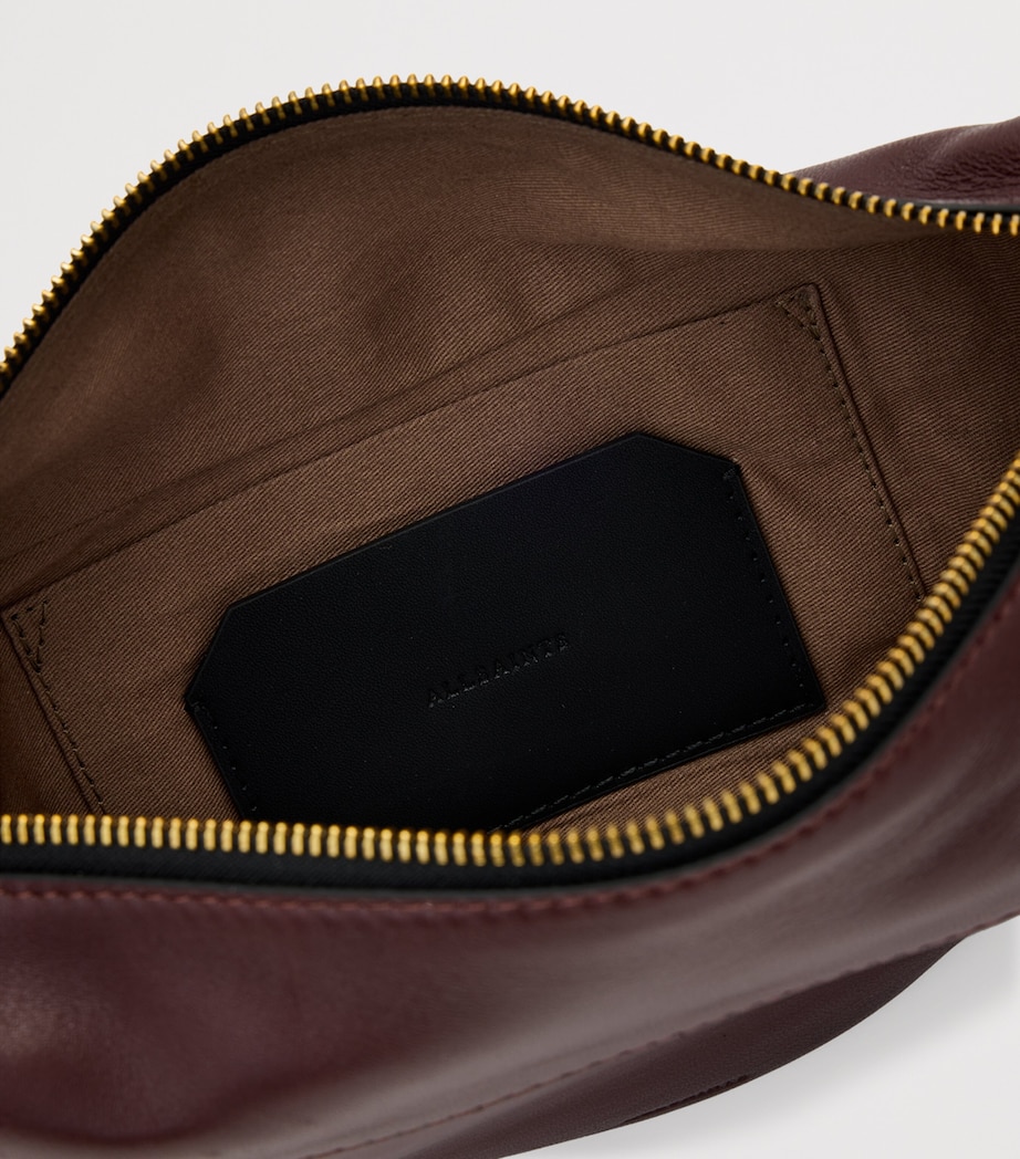 Leather Luna Cross-Body Bag DARK RED Image 2