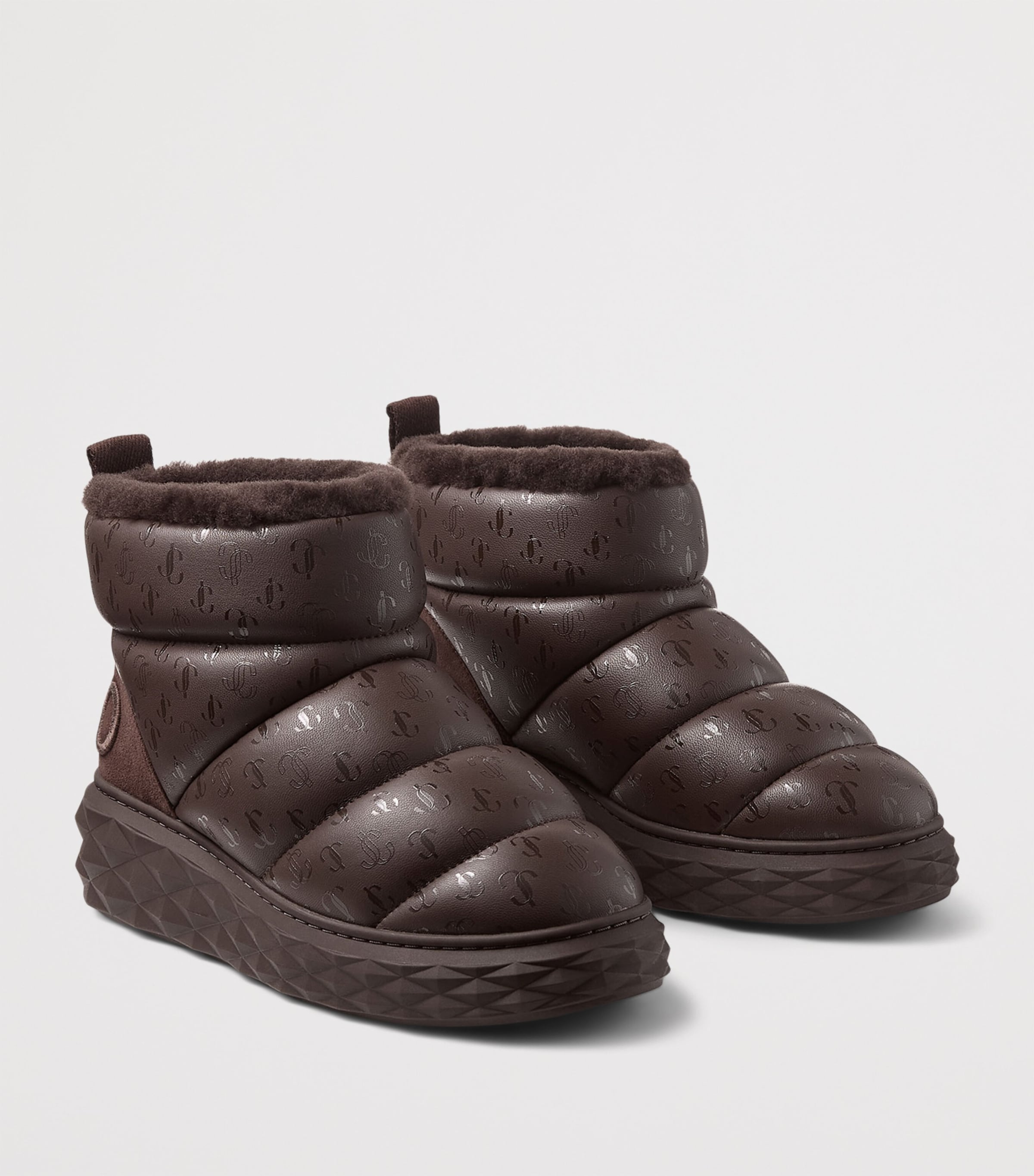 Xan Calfskin-Shearling Snow Boots V CHOCOLATE MIX Image 2