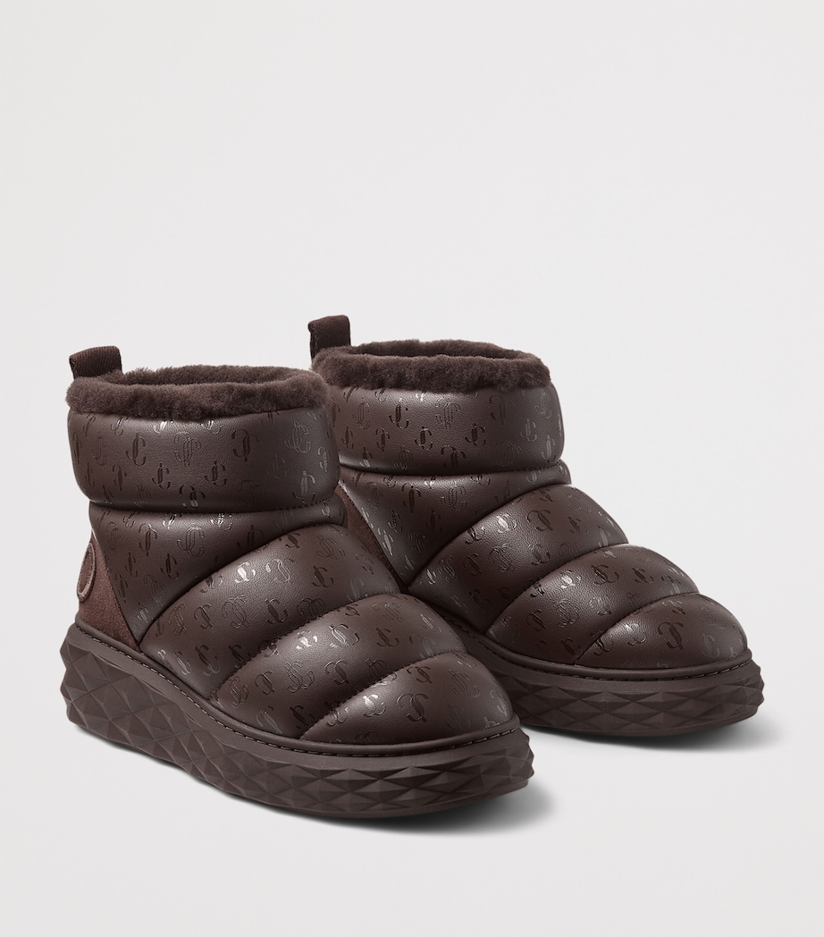 Xan Calfskin-Shearling Snow Boots V CHOCOLATE MIX Image 2