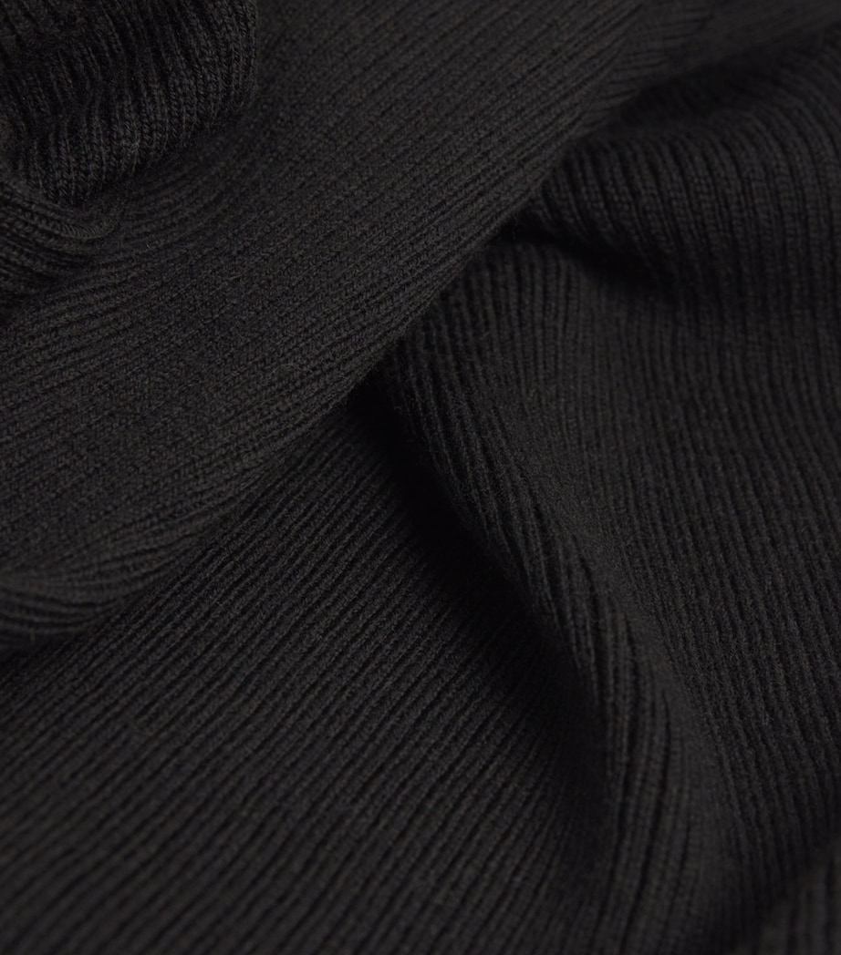 Johnstons Of Elgin Womens Merino Wide-Leg Trousers Black Image 5