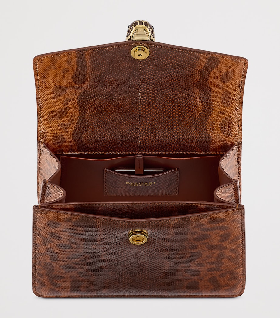 Bvlgari Medium Snakeskin Serpenti Forever Top-Handle Bag Bronze Image 3