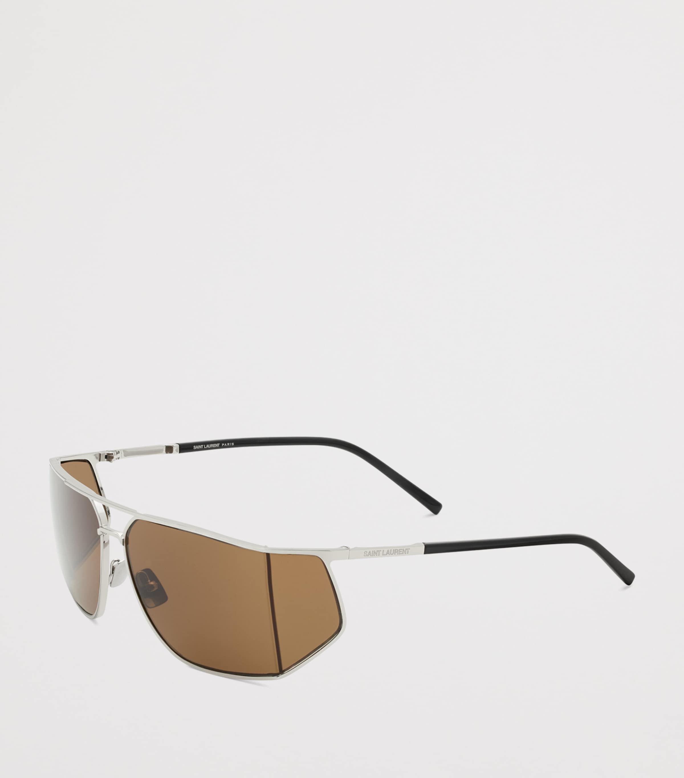 Saint Laurent Metallic Metal SL 750 Aviator Sunglasses | Harrods US