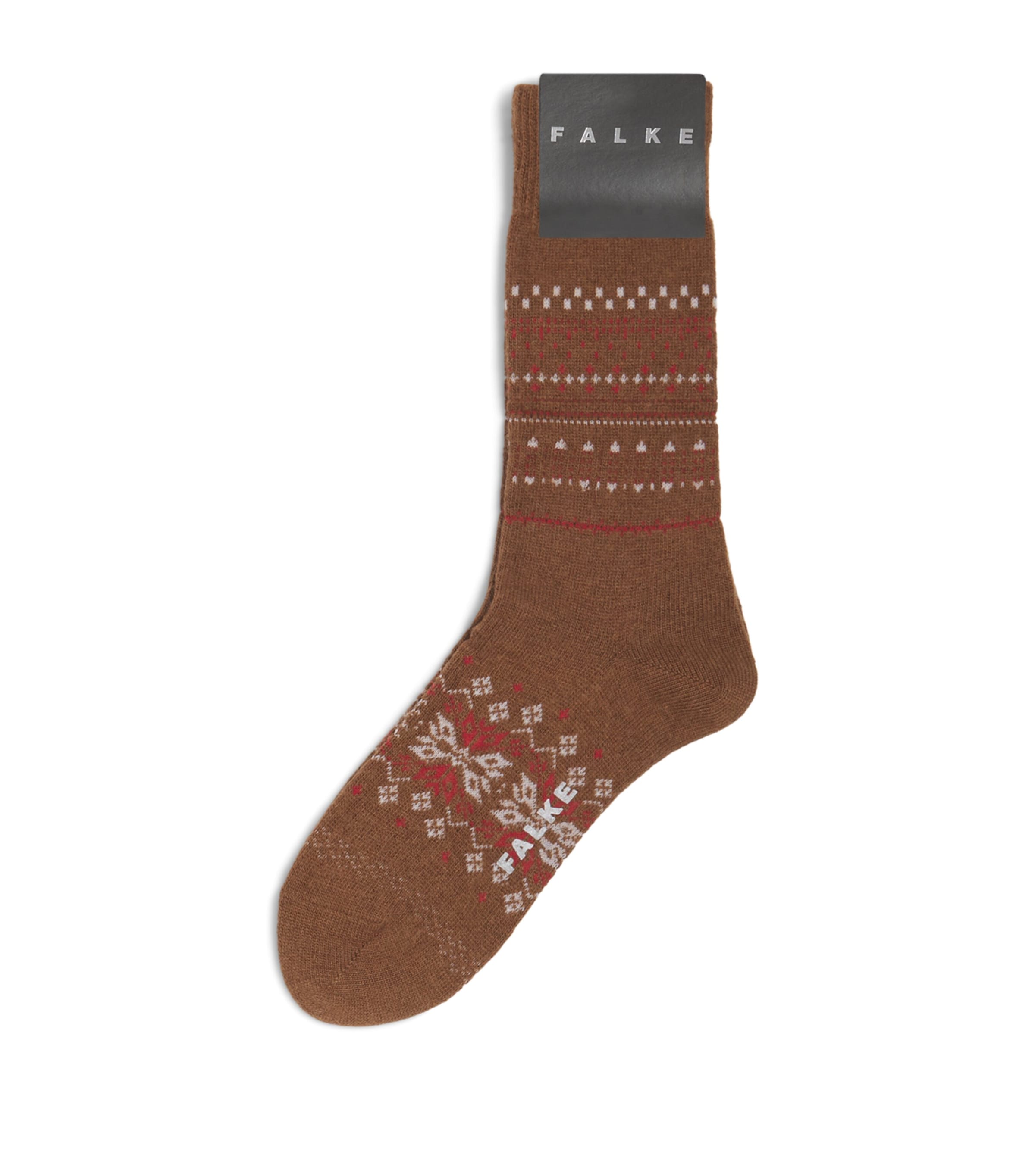 Falke Mens Wool-Cashmere Sky Limit Socks Cappucino Image 1