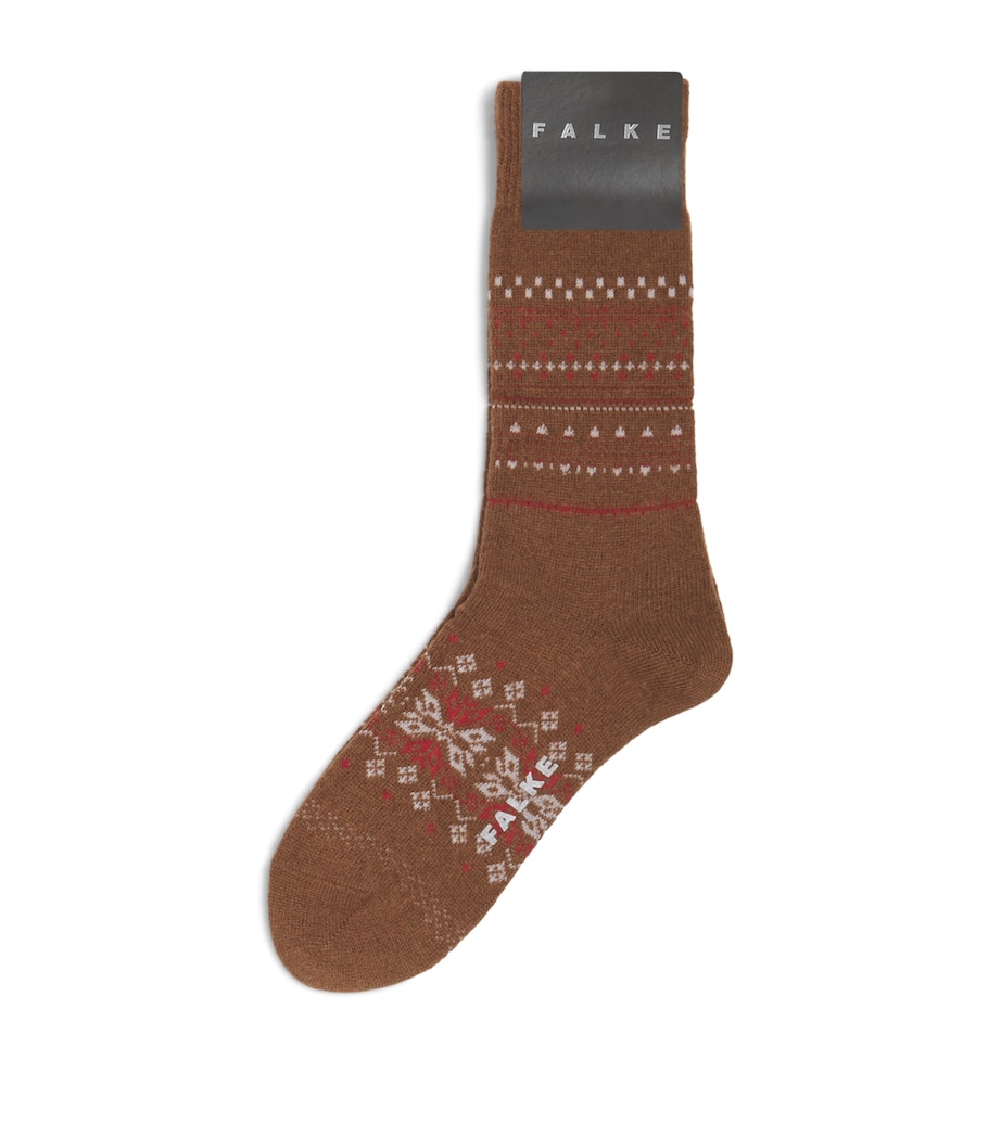 Falke Mens Wool-Cashmere Sky Limit Socks Cappucino Image 1