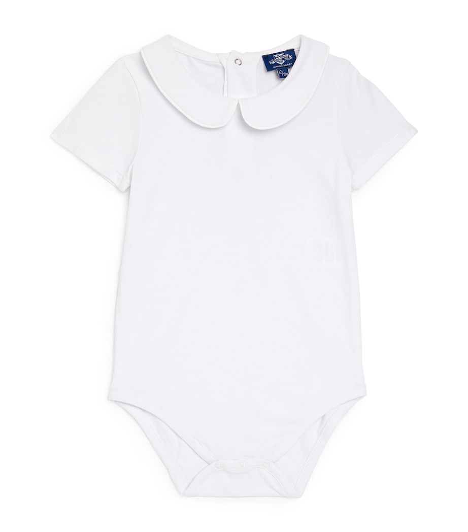 Milo Piped Bodysuit (0-24 Months) WHITE Image 1