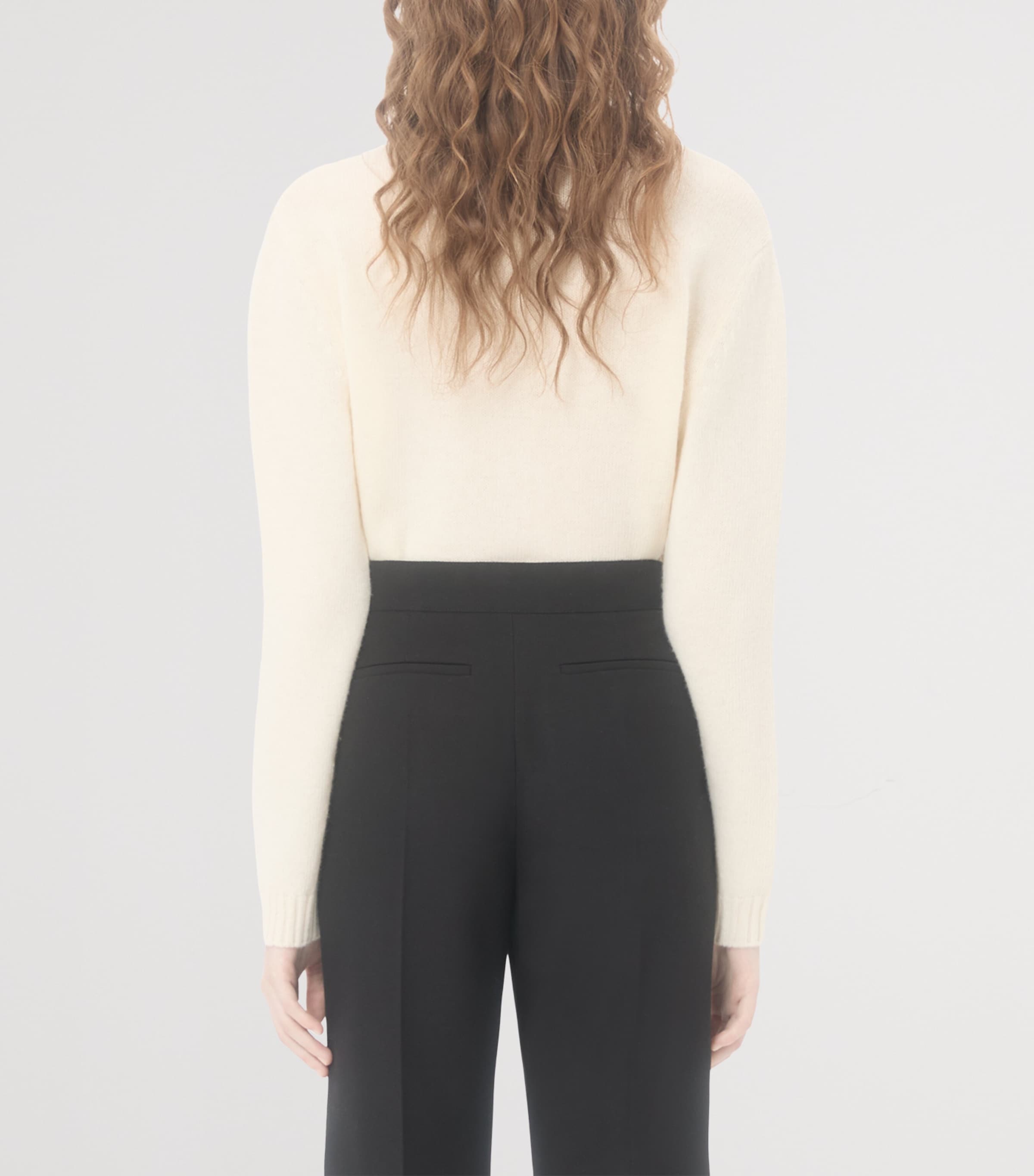 Virgin Wool Bow-Detail Sweater A03 Image 4