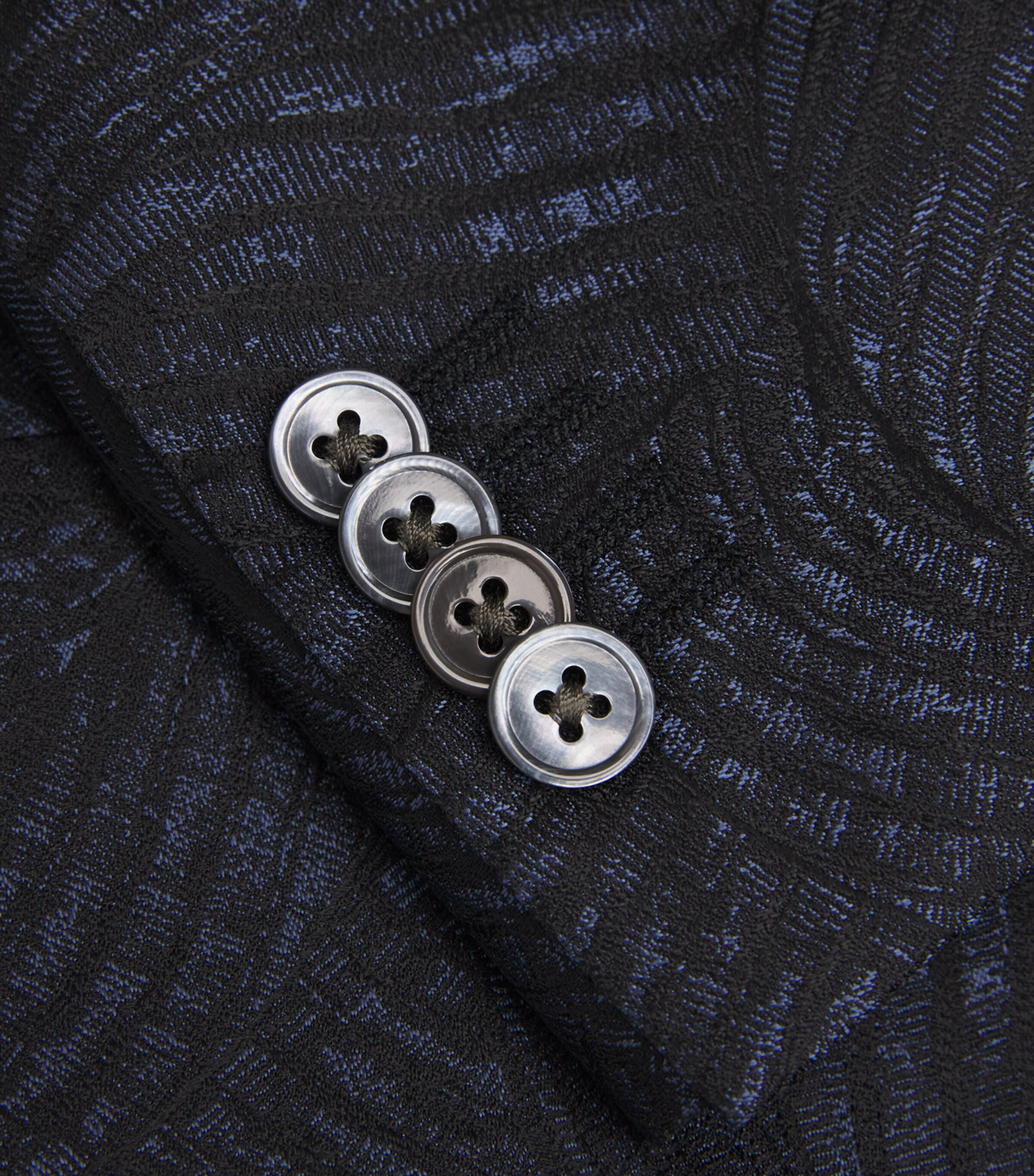 Corneliani Mens Silk Jacquard Blazer Black Image 5