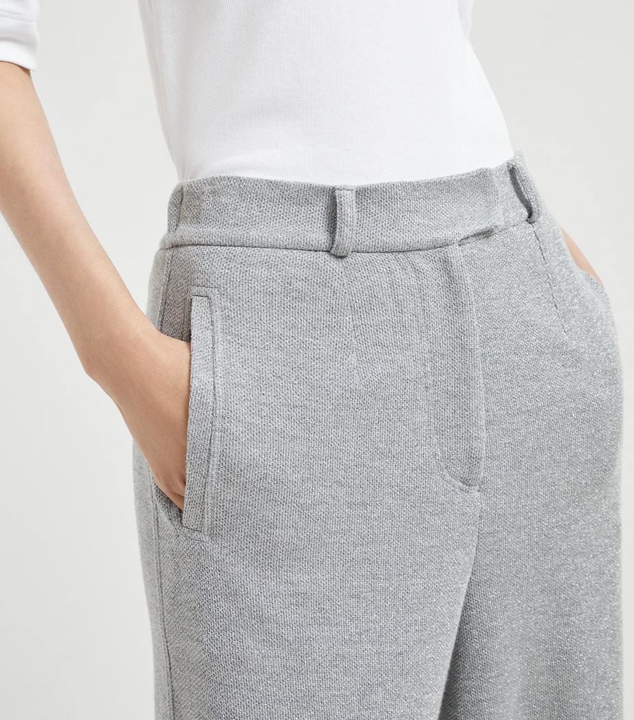 Sparkling Piqué Wide-Leg Trousers C4527 Image 6