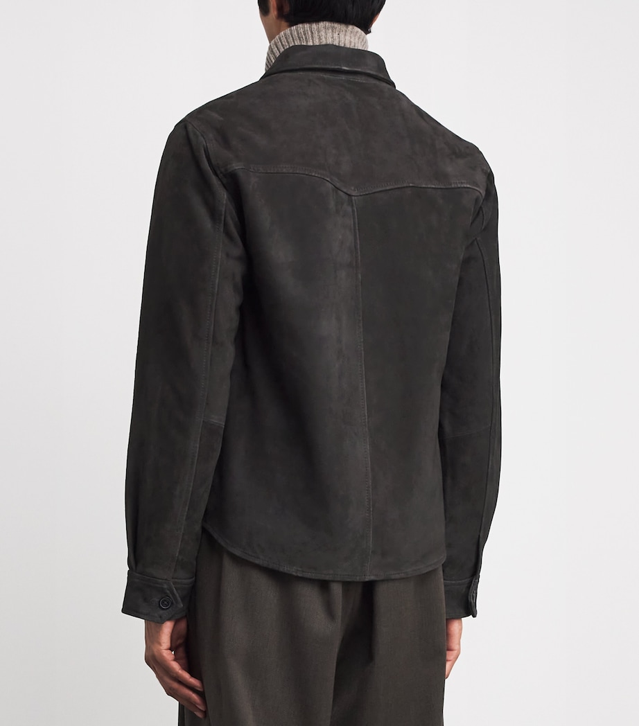 Suede Zip Overshirt ANTHRACITE Image 4