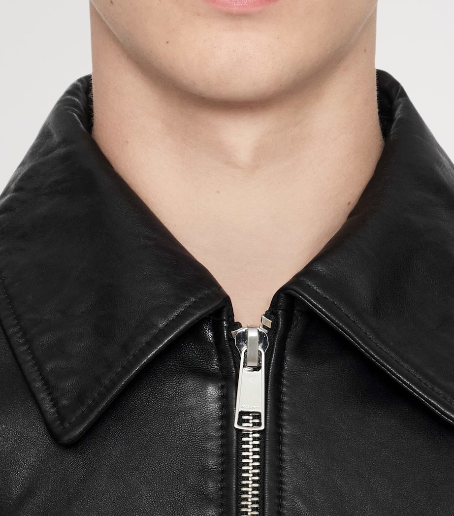 AllSaints Mens Lambskin Vegason Jacket Black Image 5