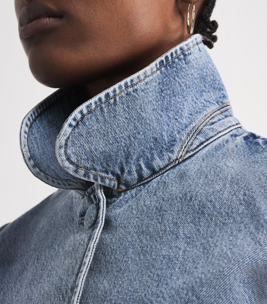FRAME Womens The Palm Denim Jacket Water Image 6