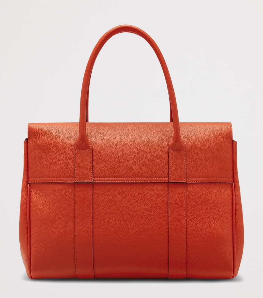 Mulberry Small Leather Bayswater Top-Handle Bag Coral Orange Image 3
