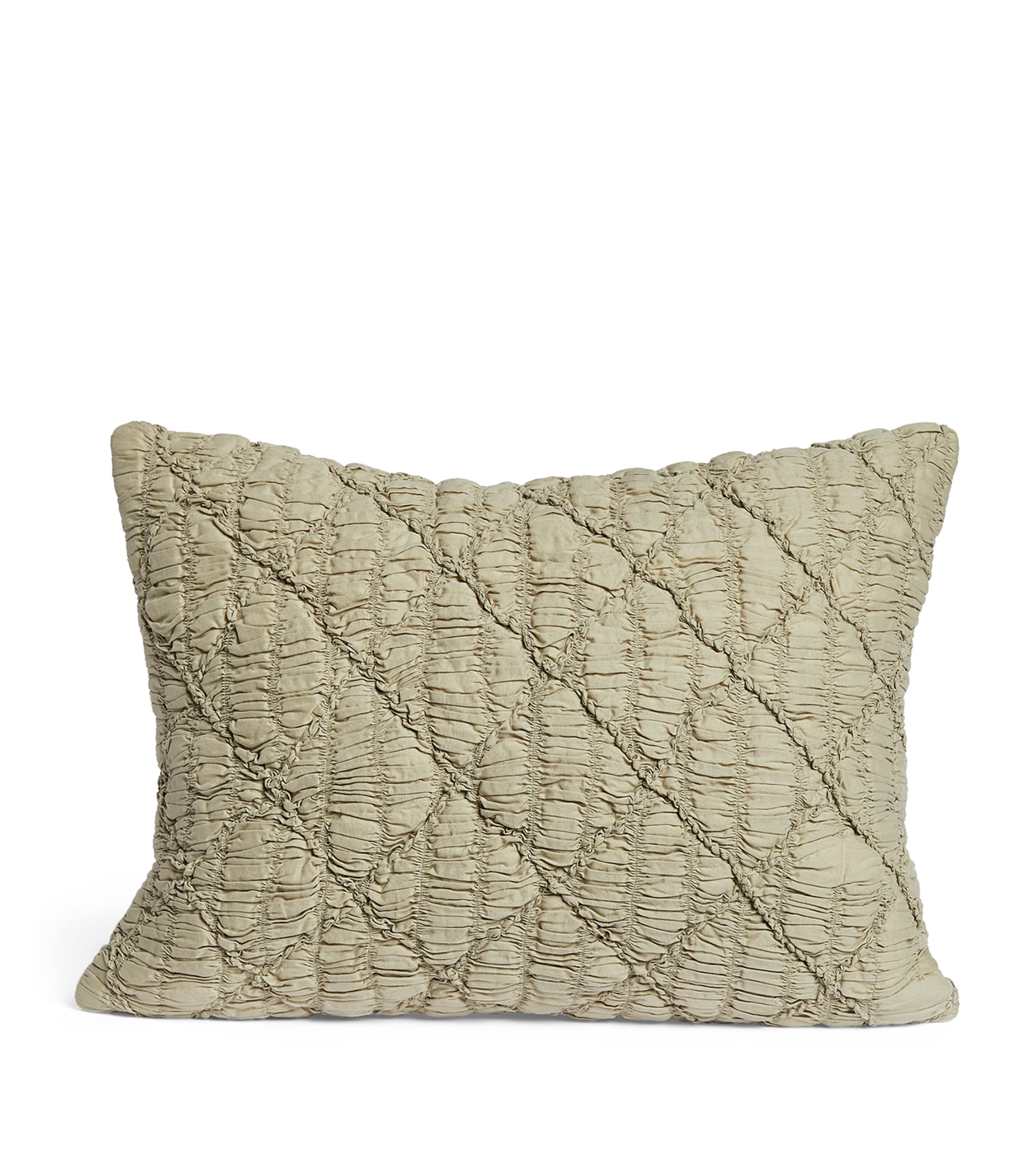 Shop Harrods Of London Quilted Boudoir Cushion In Green