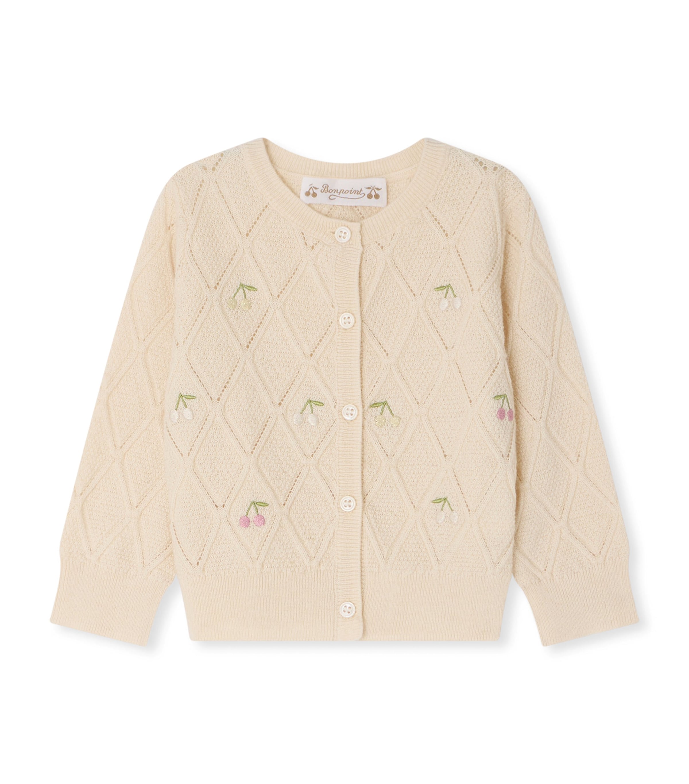 Bonpoint Wool-Blend Lysand Cardigan (6-18 Months) Upb Ecru Image 1