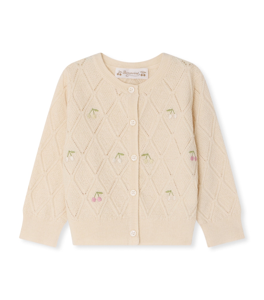 Bonpoint Wool-Blend Lysand Cardigan (6-18 Months) Upb Ecru Image 1