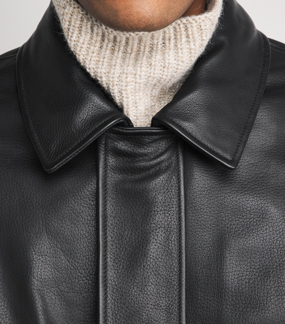 Arma Mens Bari Leather Jacket Black Image 6