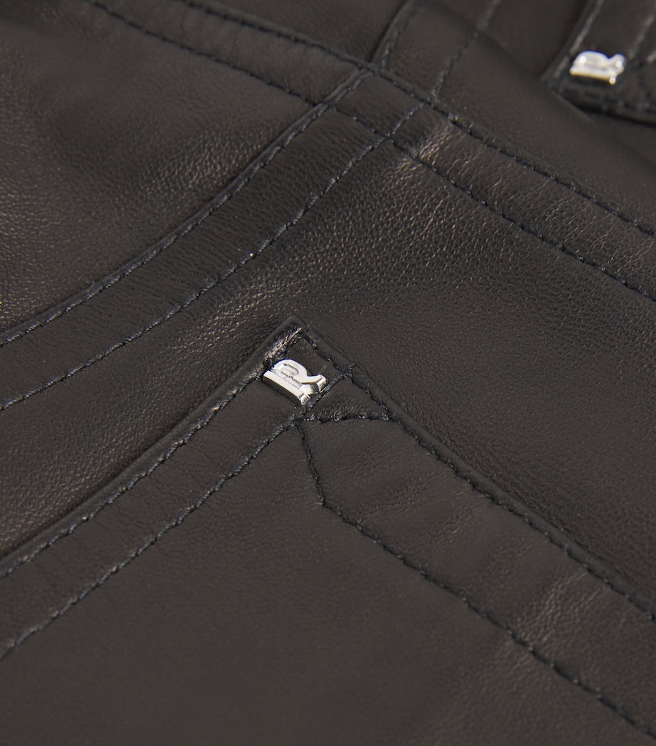 Leather Trousers P001 BLACK Image 5