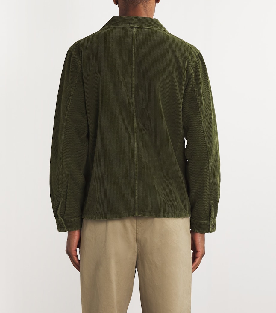 Polo Ralph Lauren Mens Corduroy Overshirt Green Image 4