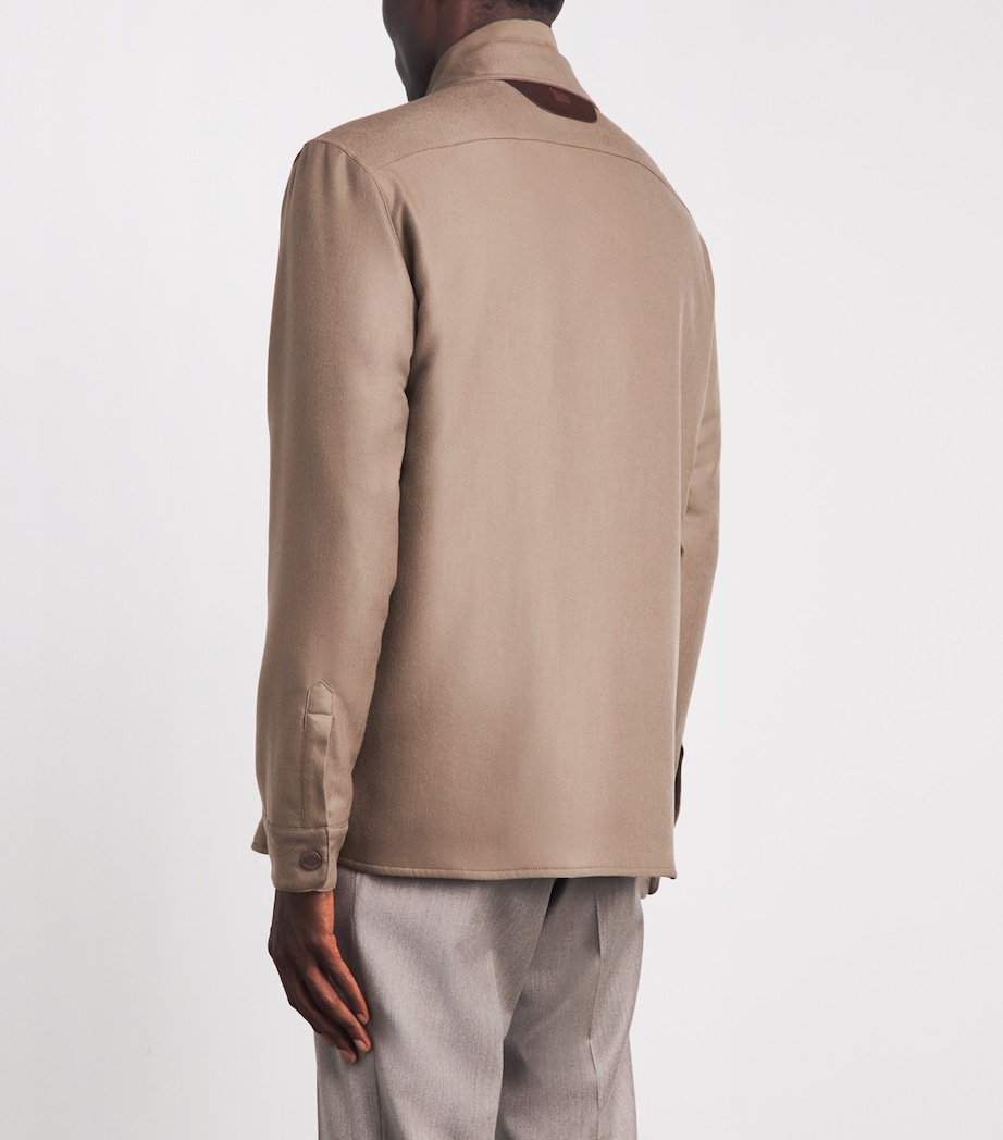 Colombo Mens Cashmere Hybrid Jacket Brown Image 5
