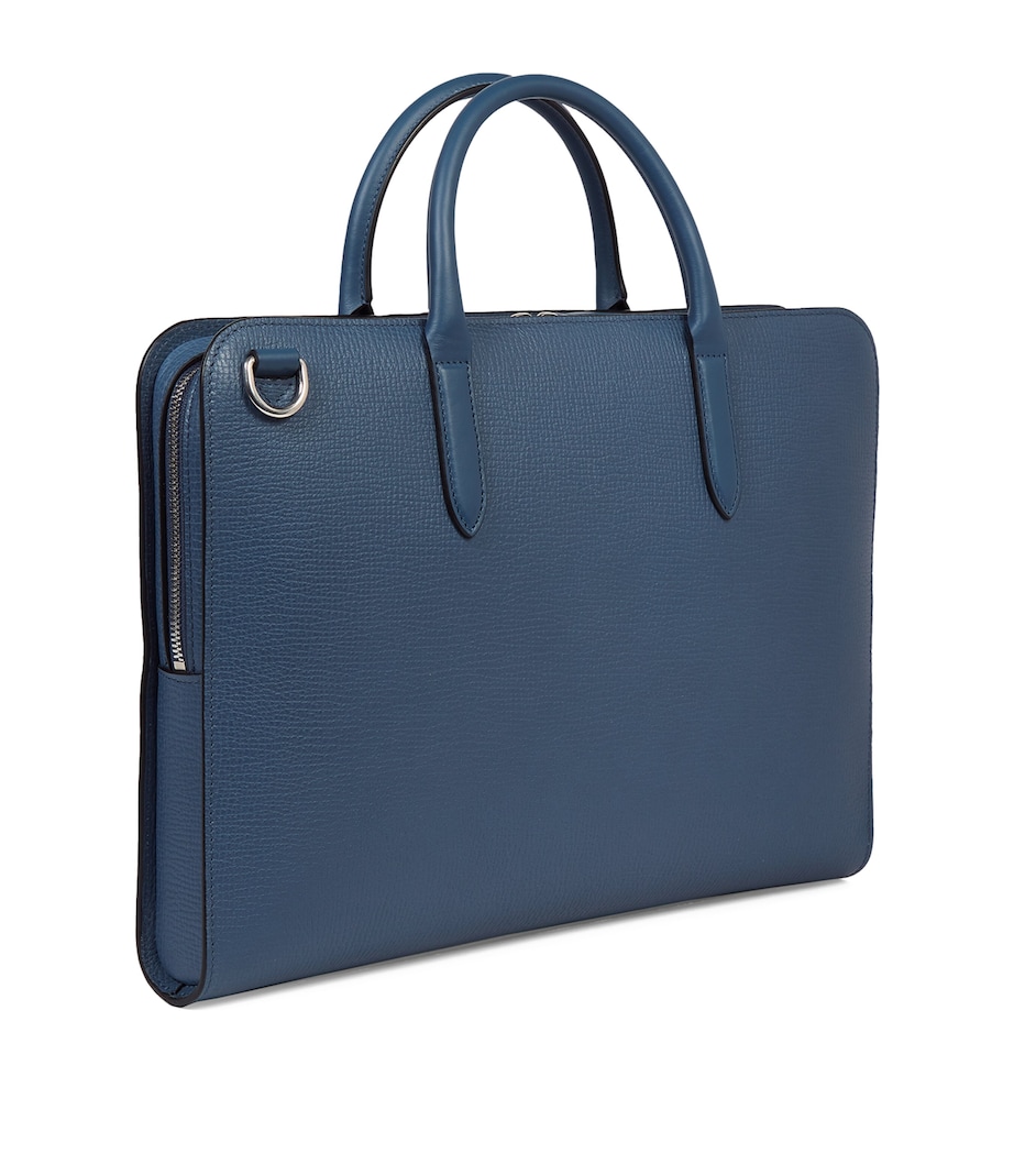 Leather Ultra Slim Briefcase ADMIRAL BLUE Image 3