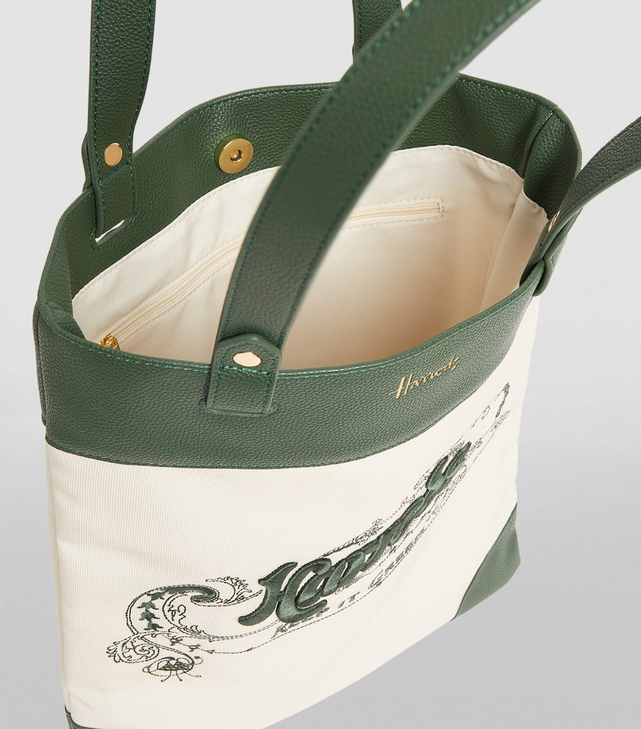 Harrods Embroidered Logo Tote Bag Image 6