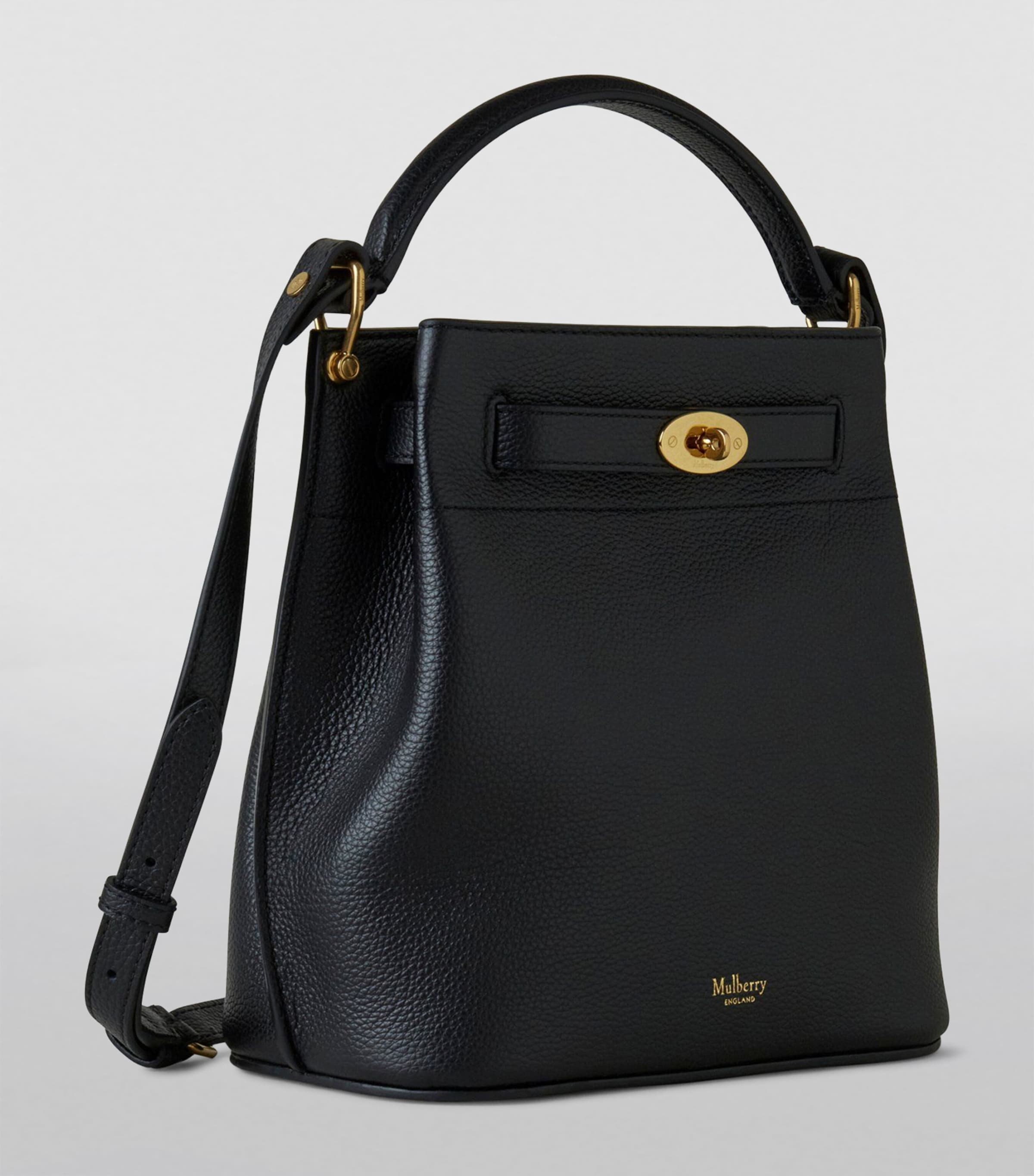 Leather Islington Bucket Bag BLACK Image 2
