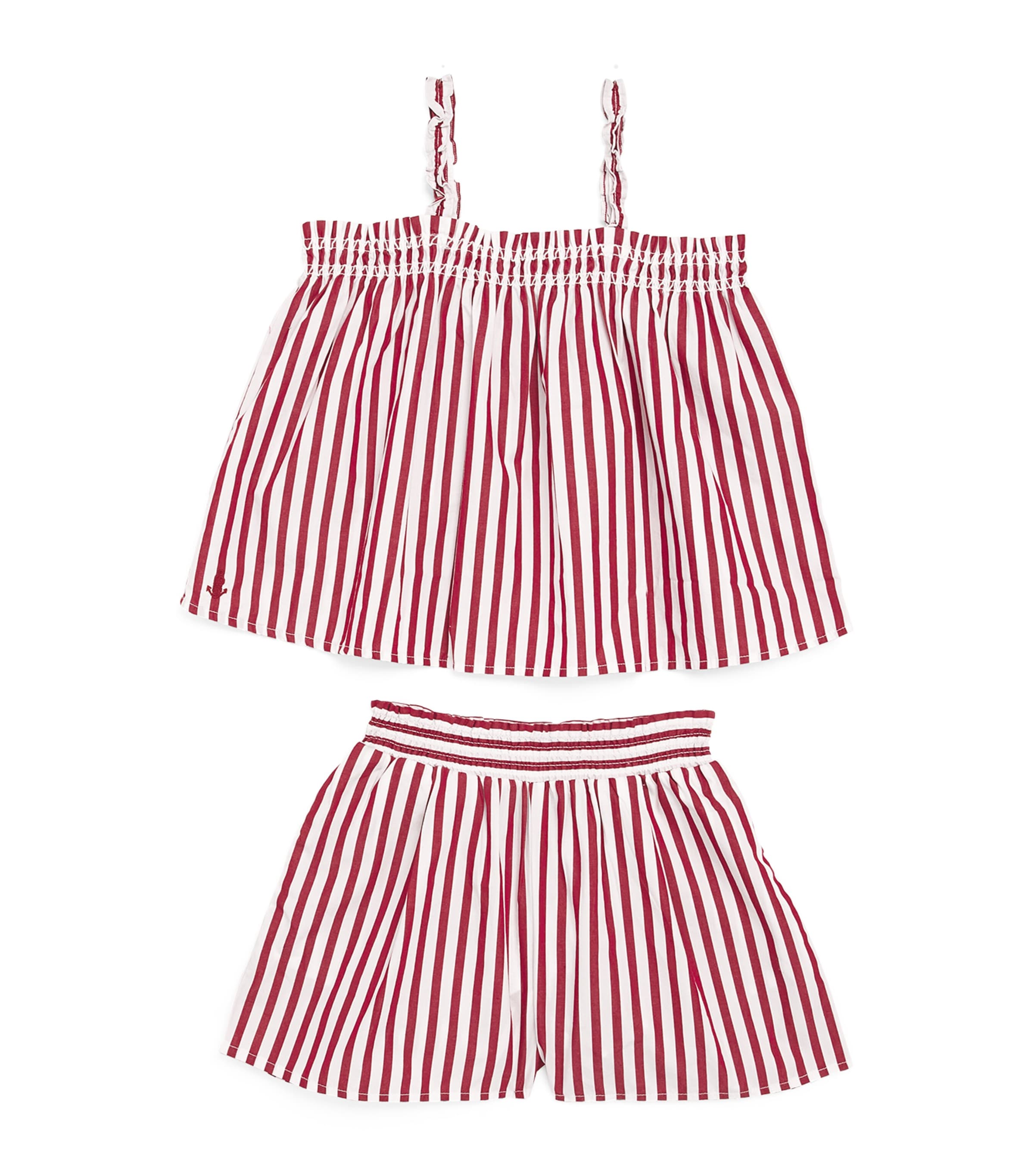 Shop Ralph Lauren Cotton Top And Shorts Set In Red