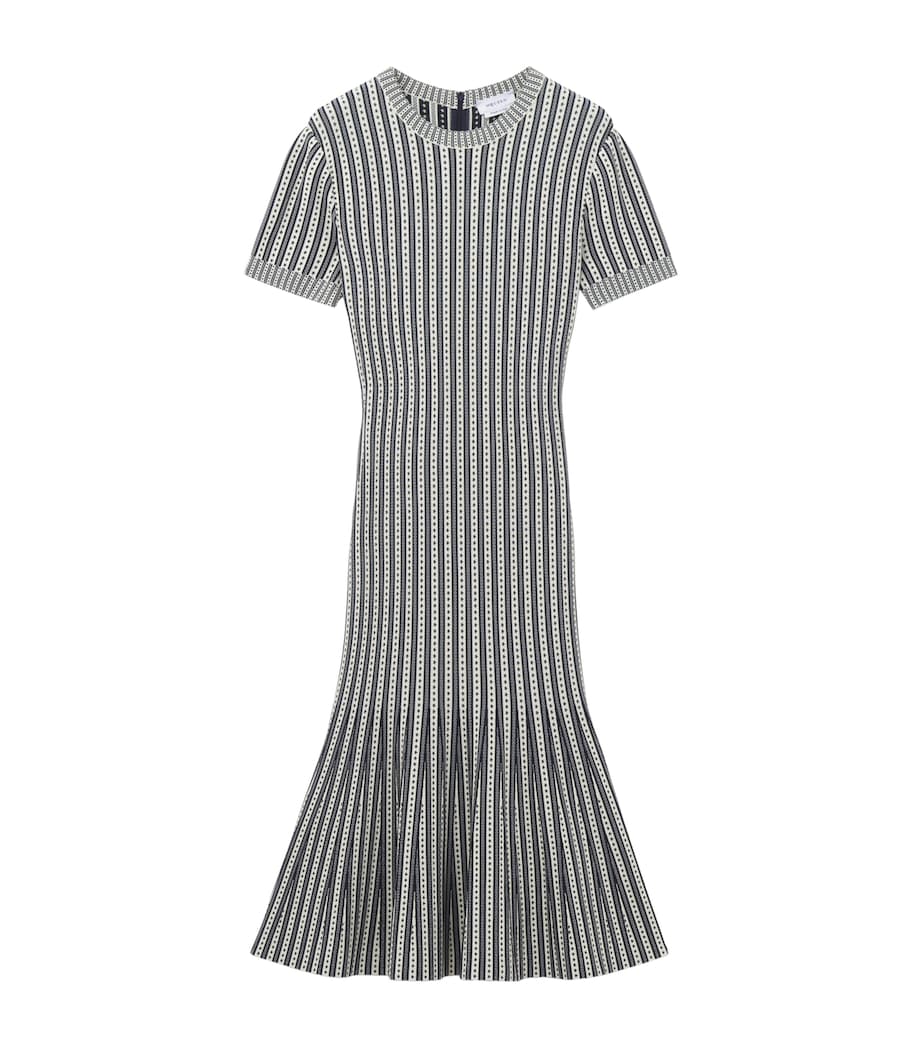 McQueen Womens Knitted Stripe Midi Dress Image 1