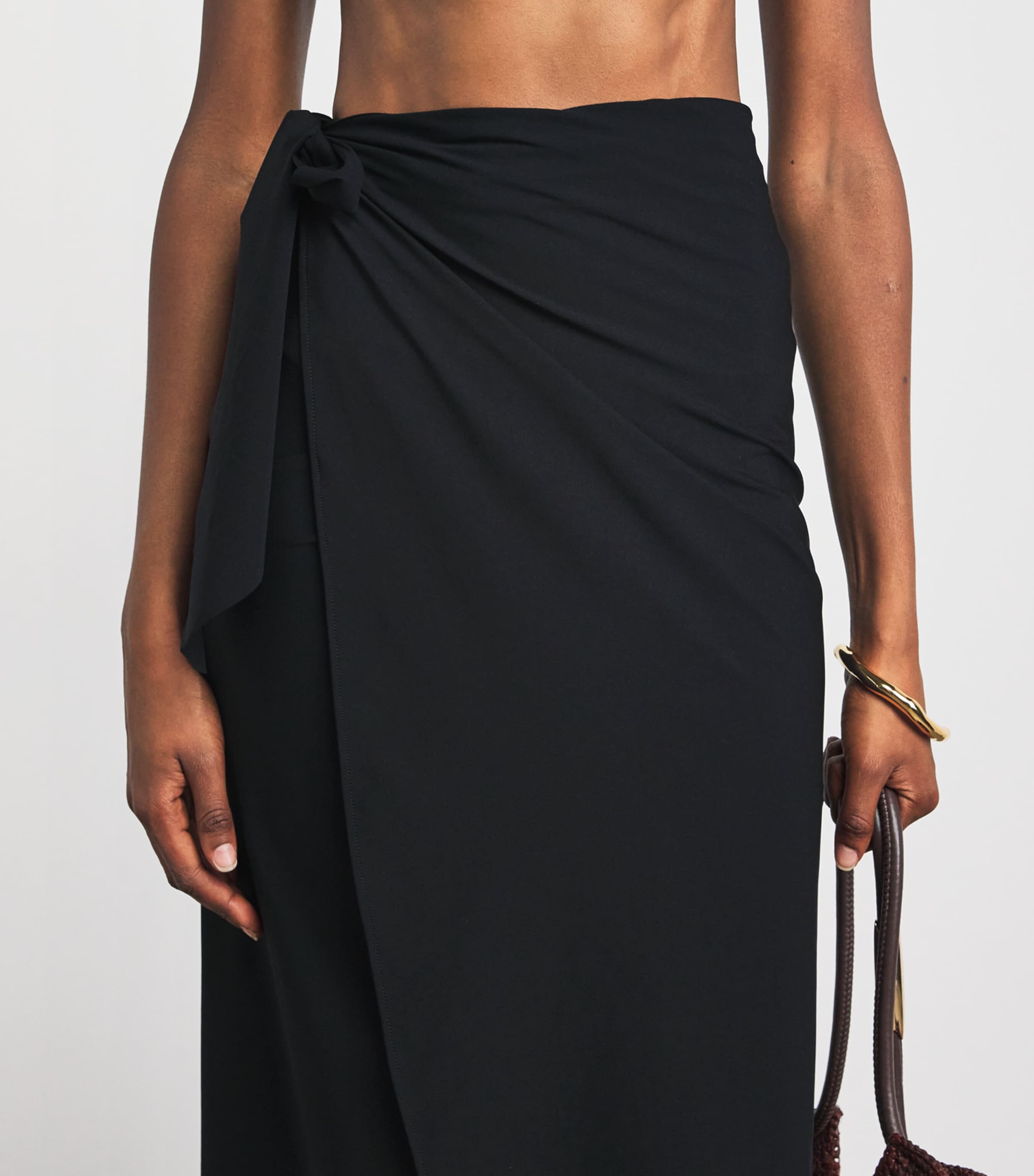 Hunza G Womens Long UPF50+ Sarong Black Image 3