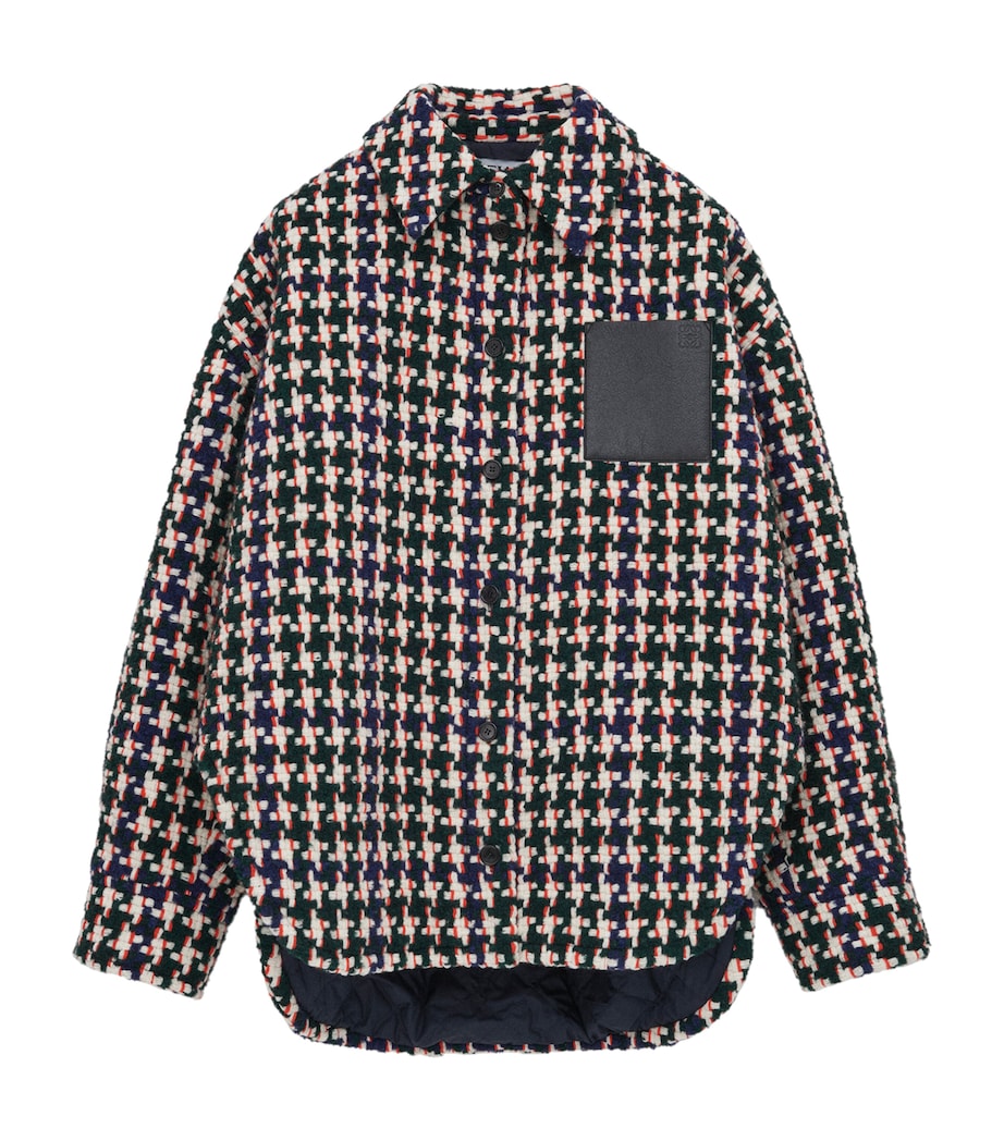 Tweed Houndstooth Overshirt GREEN/MULTICOLOR Image 1