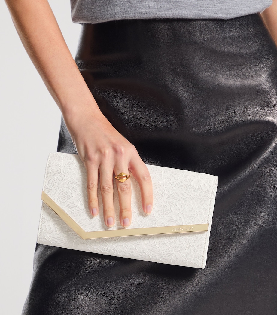 Lace Emmie Clutch Bag IVORY/LIGHT GOLD Image 2