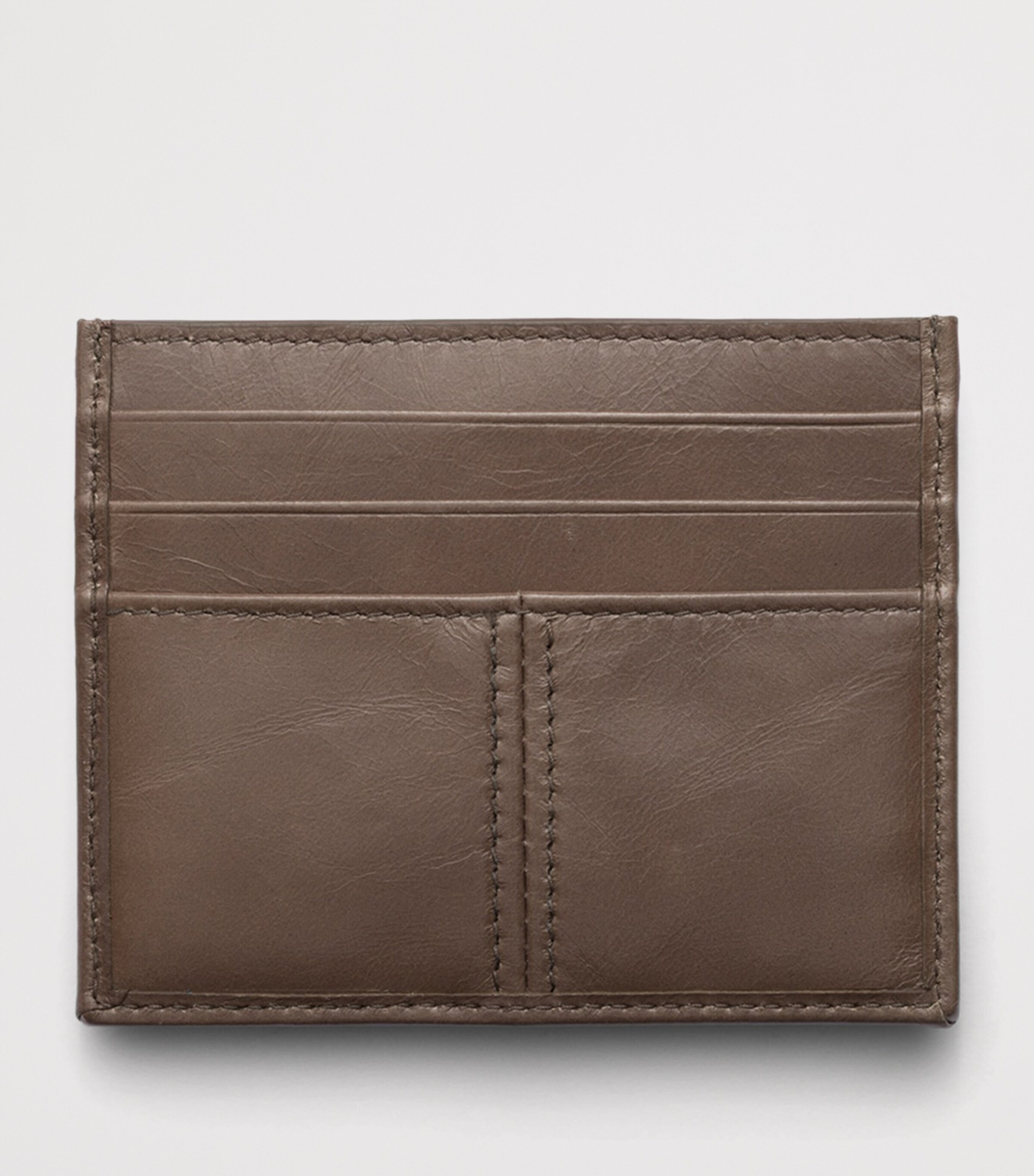 Prada Calfskin Triangle Card Holder Grey Image 2