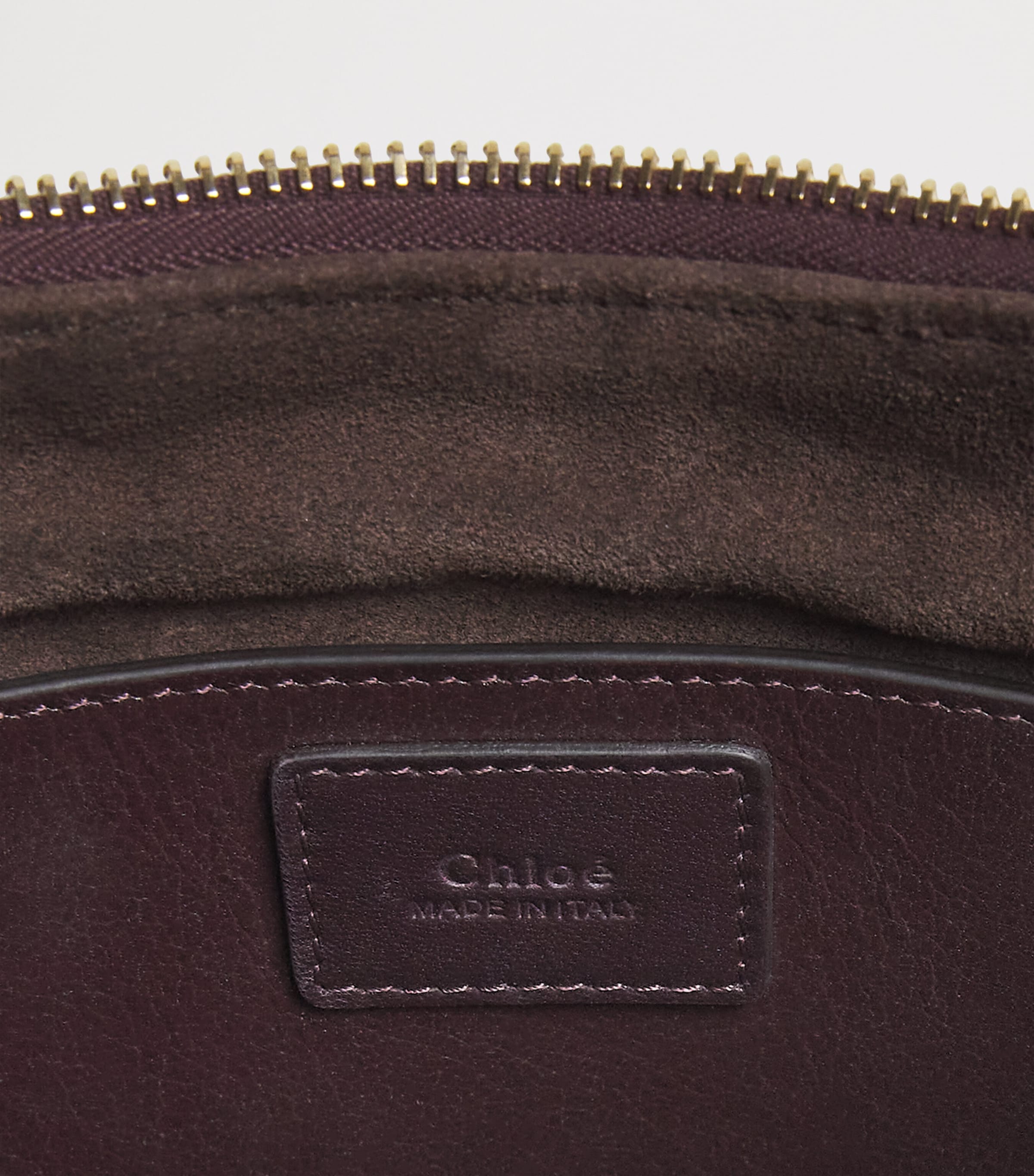 Leather-Snakeskin Chain Horse Shoulder Bag PERFECT PLUM Image 3