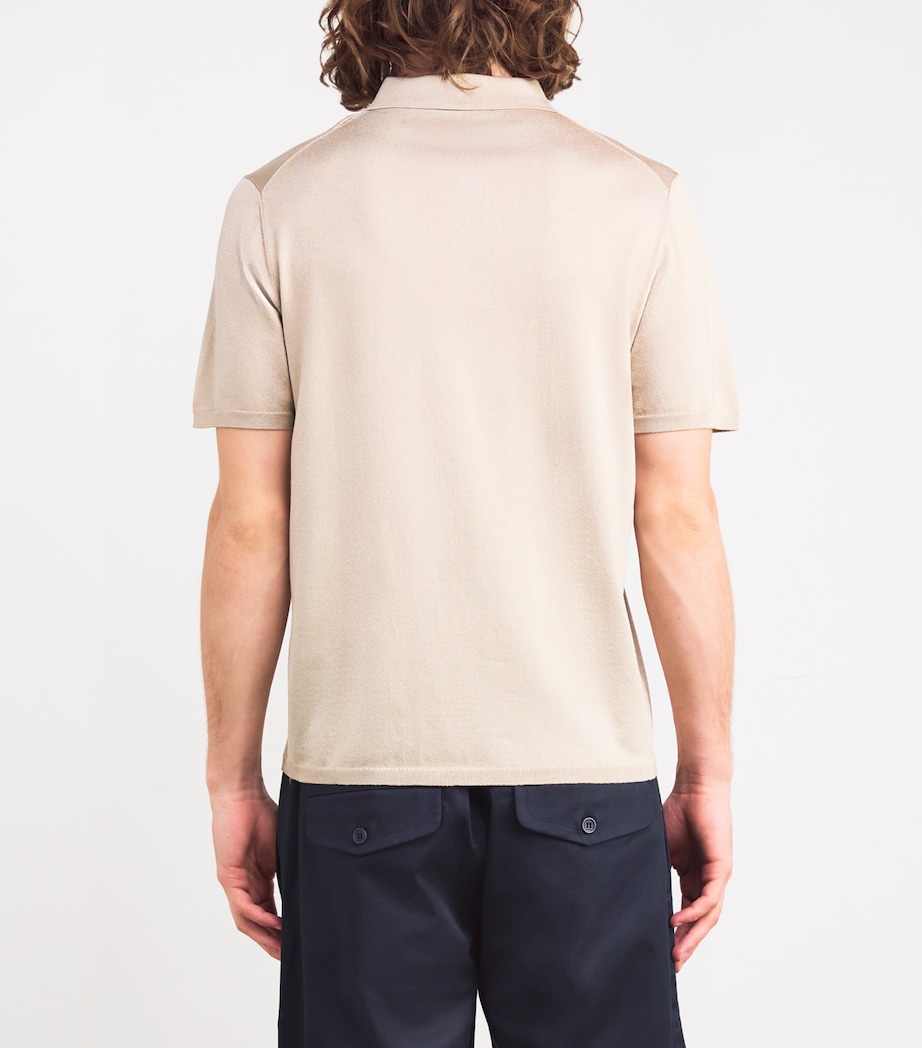 Knitted Polo Shirt OATS Image 4